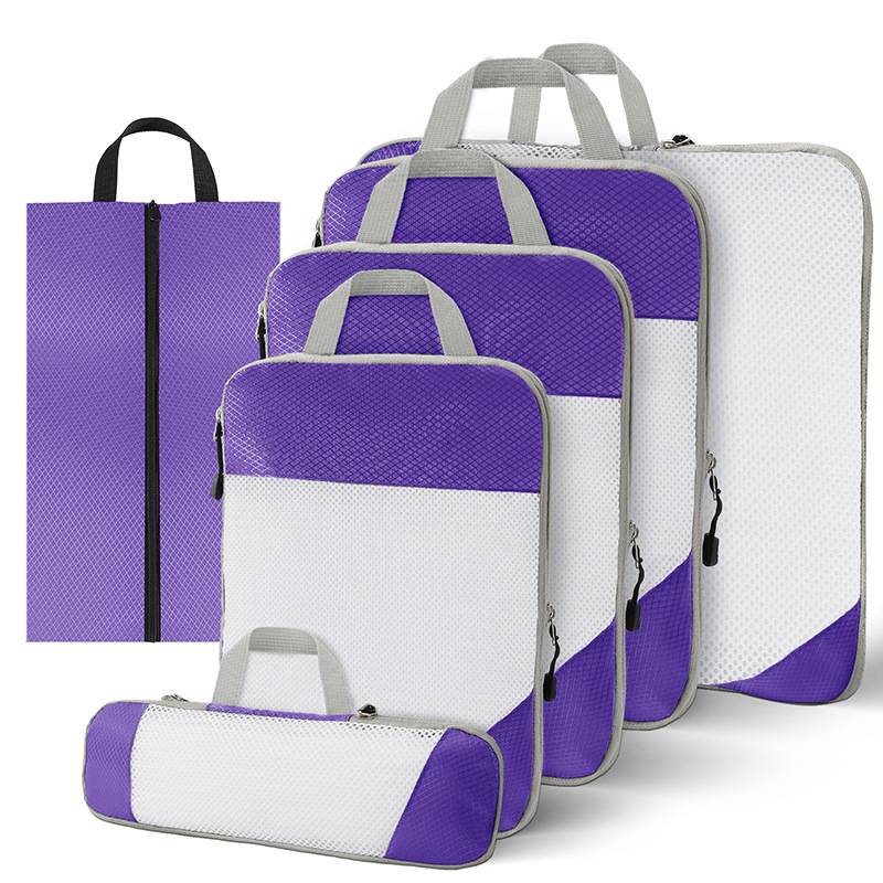 6 Piece Set Mesh Luggage Storage Bag 1