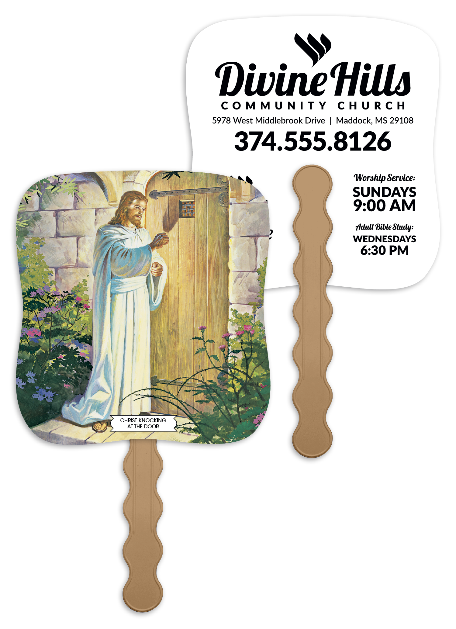 Skinner & Kennedy® Christ Knocking At The Door - Pictorial Fan 6