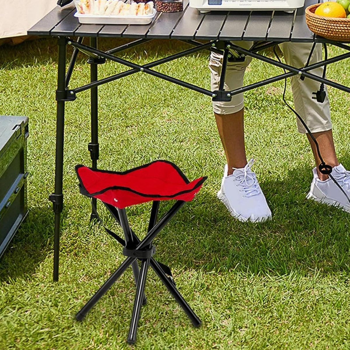 Portable 3 Legged Folding Camp Stool 2