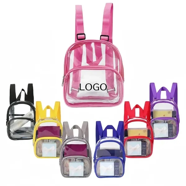 Waterproof Clear Mini PVC Backpack with Transparent Bag 13