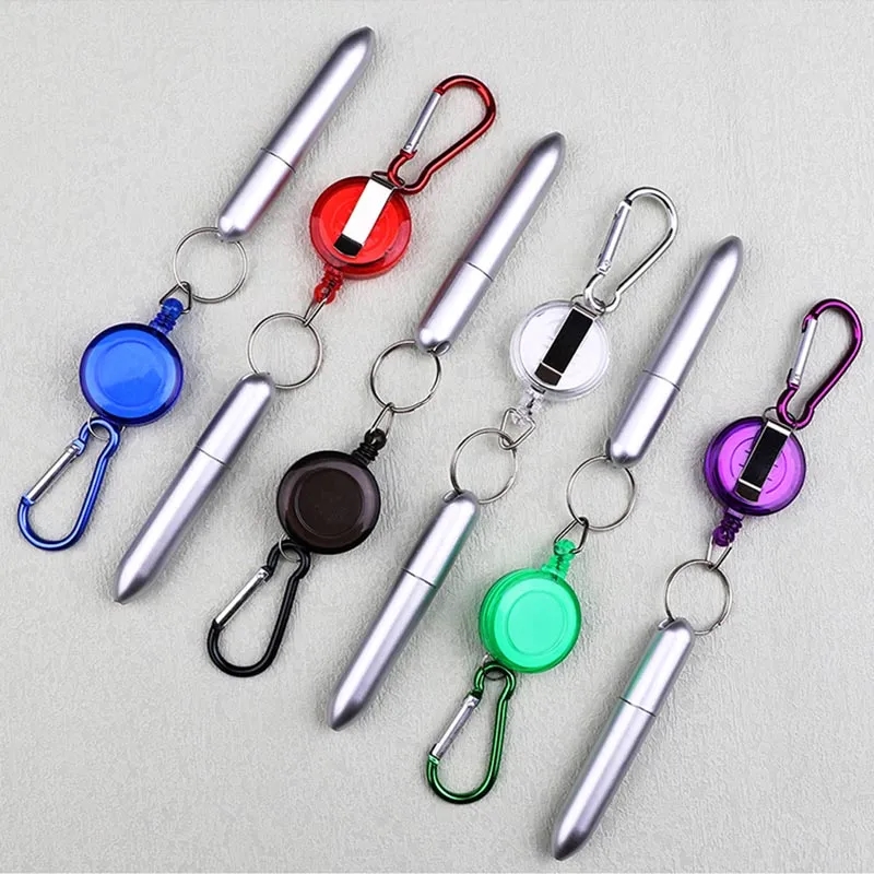Portable Ballpoint Pen With Carabiner 2