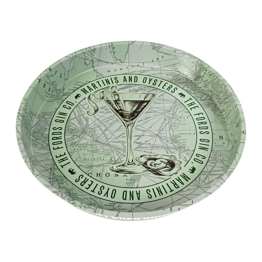 Large Round Beverage Tray 4