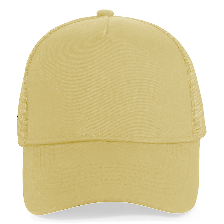 Stock Solid Color Cotton 5-Panel Trucker Cap 40