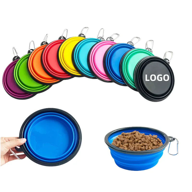 Collapsible Pet Bowl With Carabiner 1