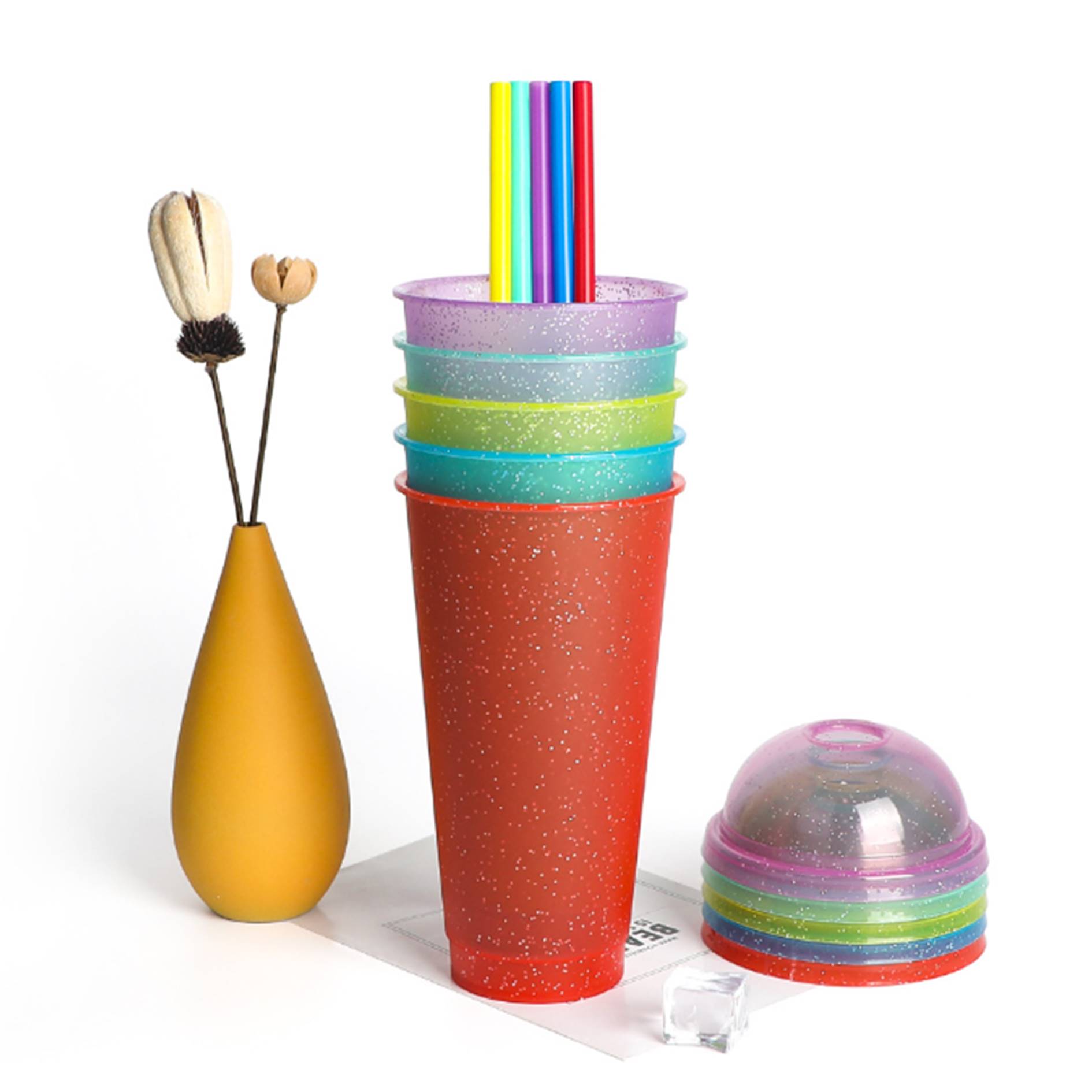 27 Oz. Color Changing Straw Cup w/Dome Lid 5