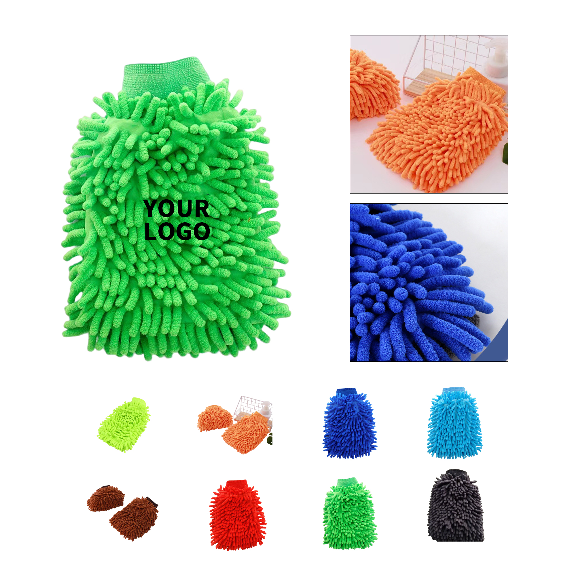 Microfiber Scratch Free Wash Mitt With Elastic Cuff 8