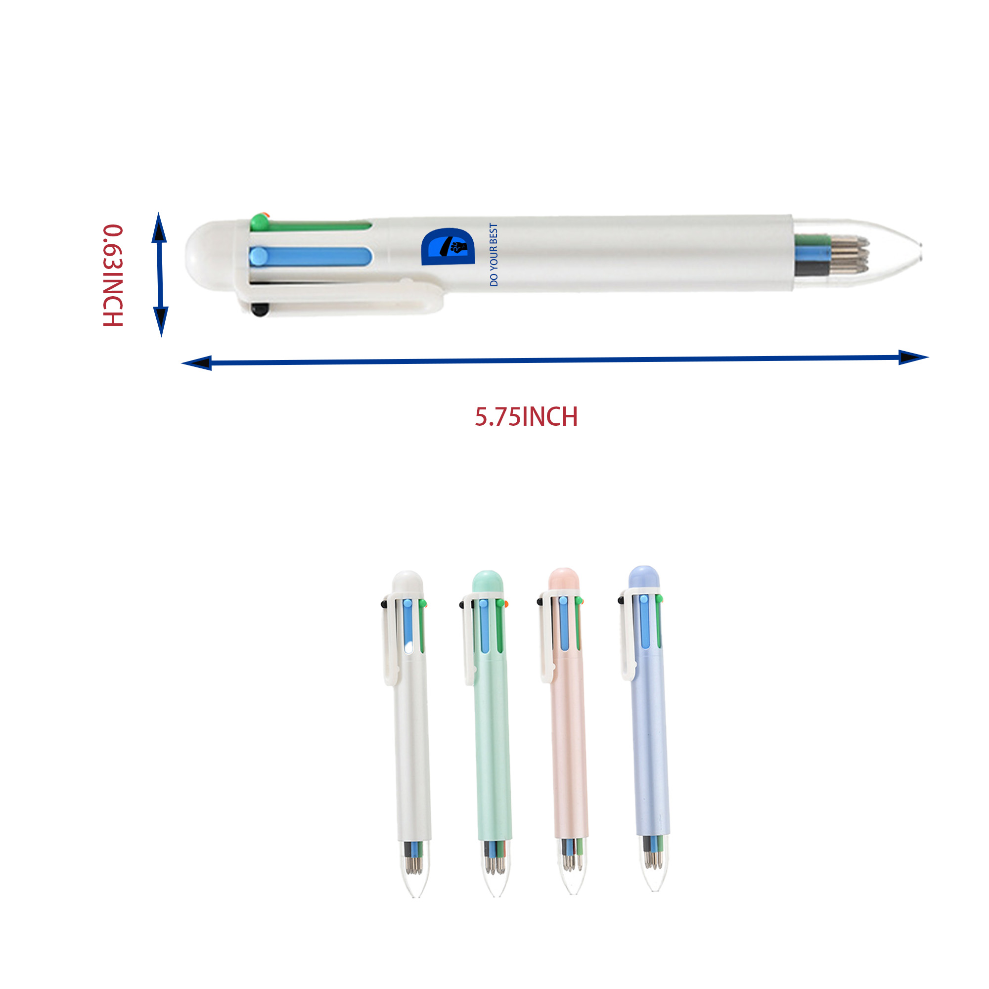 6 Colors Barrel Ballpoint Pen 5