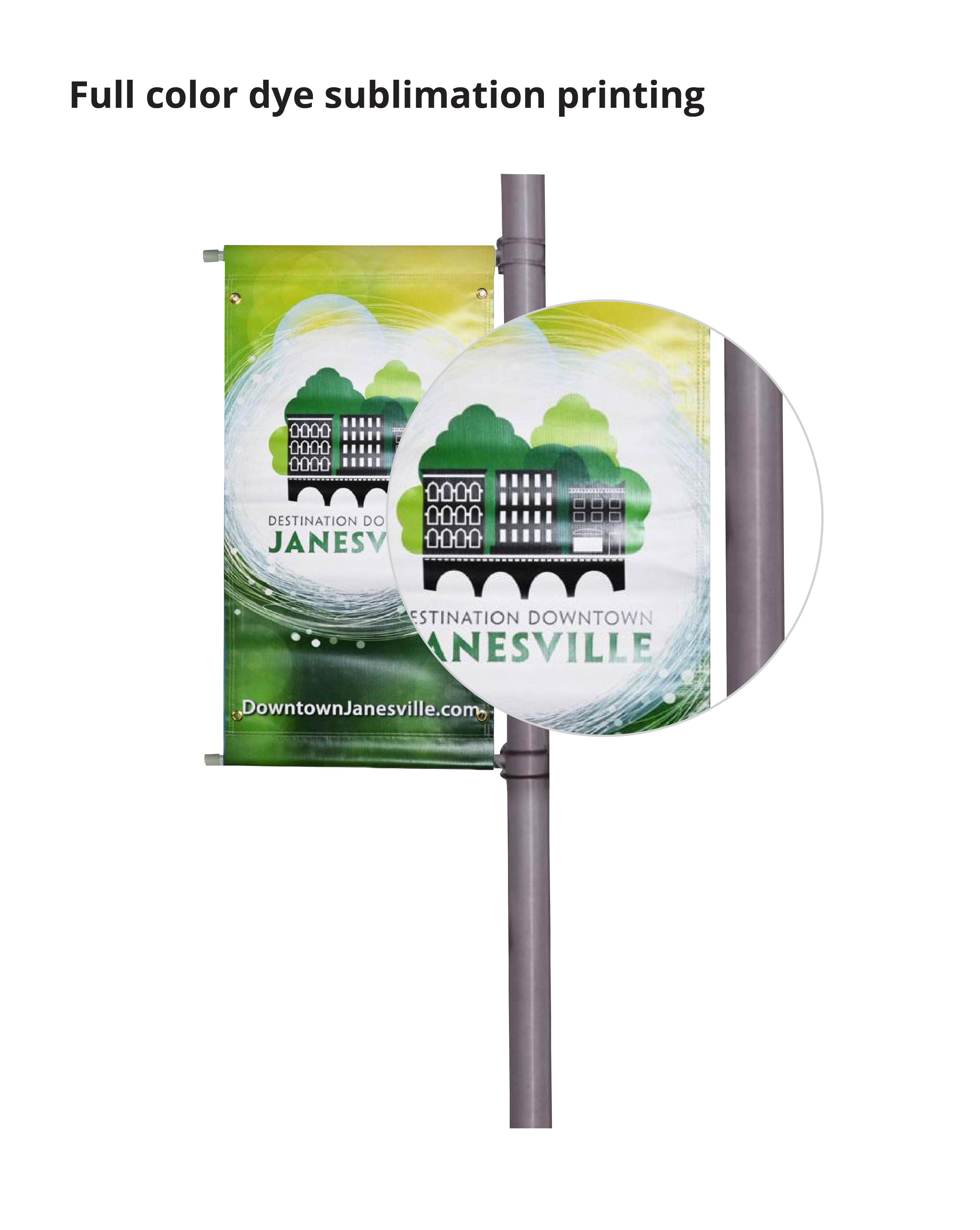 Banner Pole Double Sided Graphic Replacement (24" x 72") 4