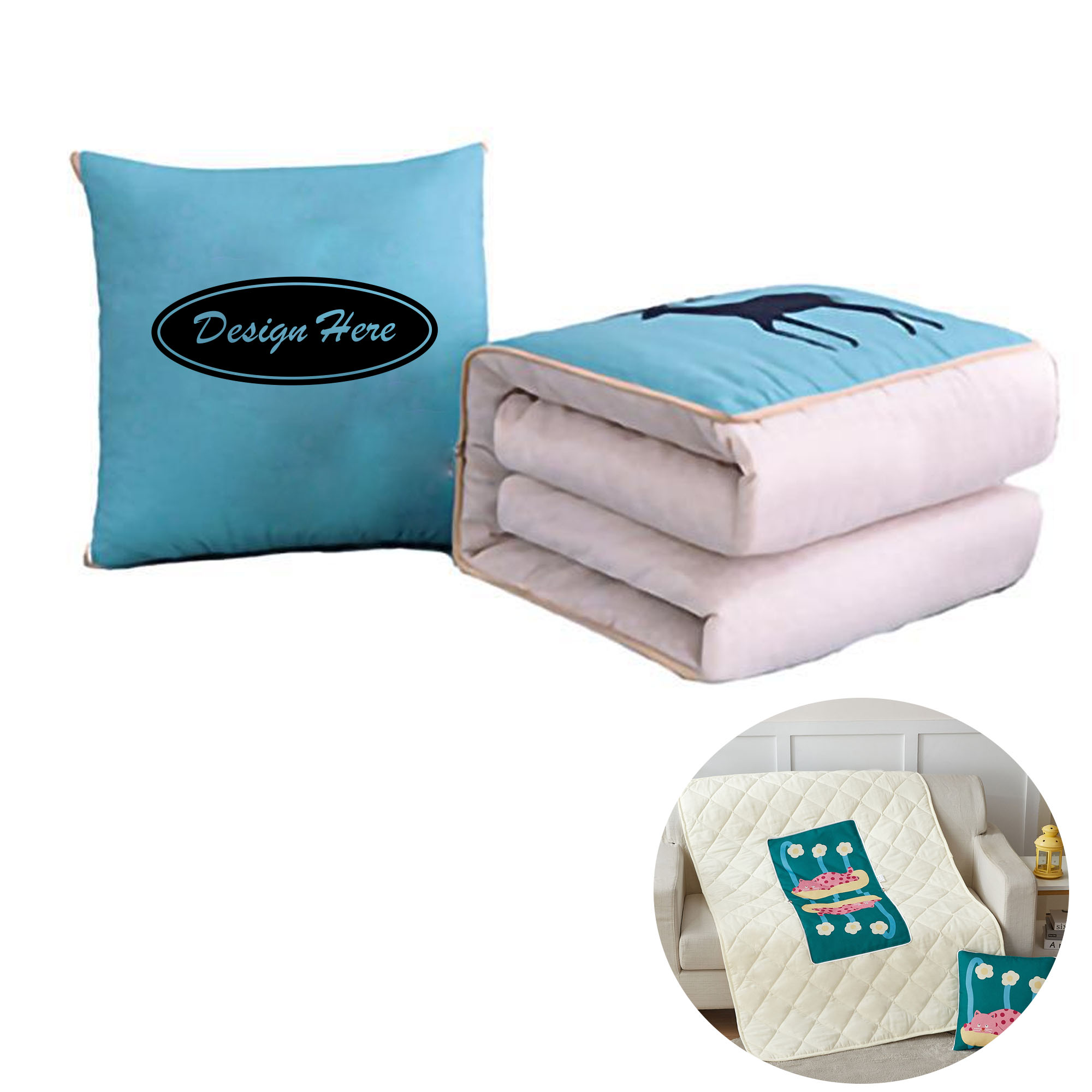 2-in-1 Office Blanket and Pillow Combo for Relaxation 4