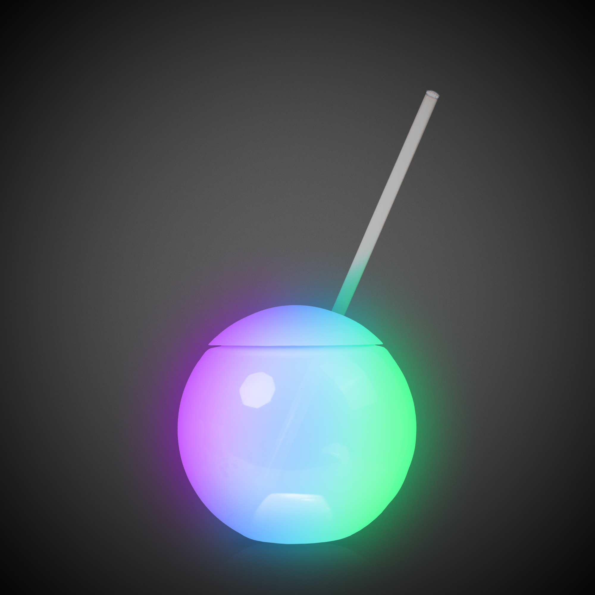 20oz Multicolor LED Ball Tumbler with Straw 10