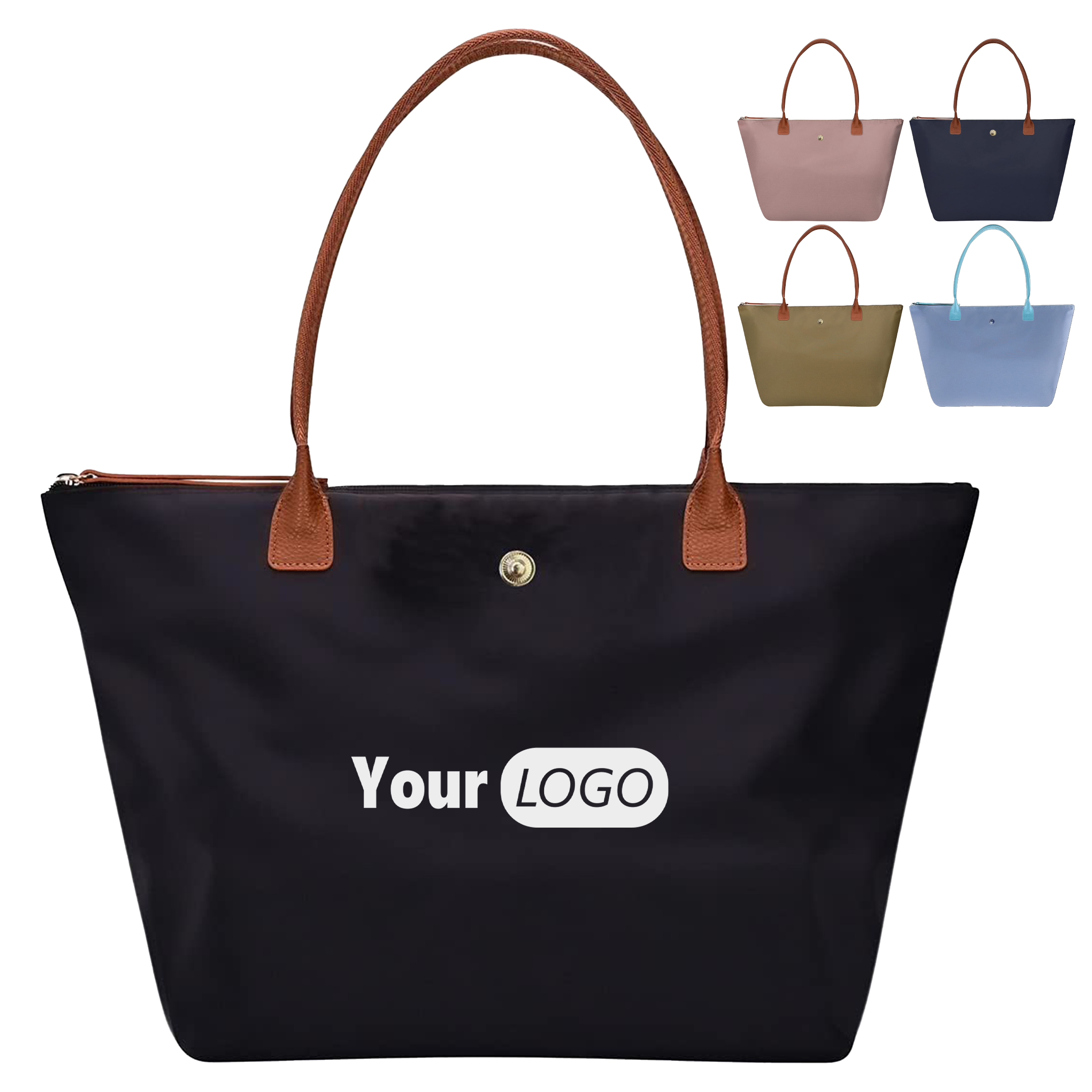 Oxford Foldable Large Capacity Handheld Shopping Bag, custom tote bag with logo imprint 3