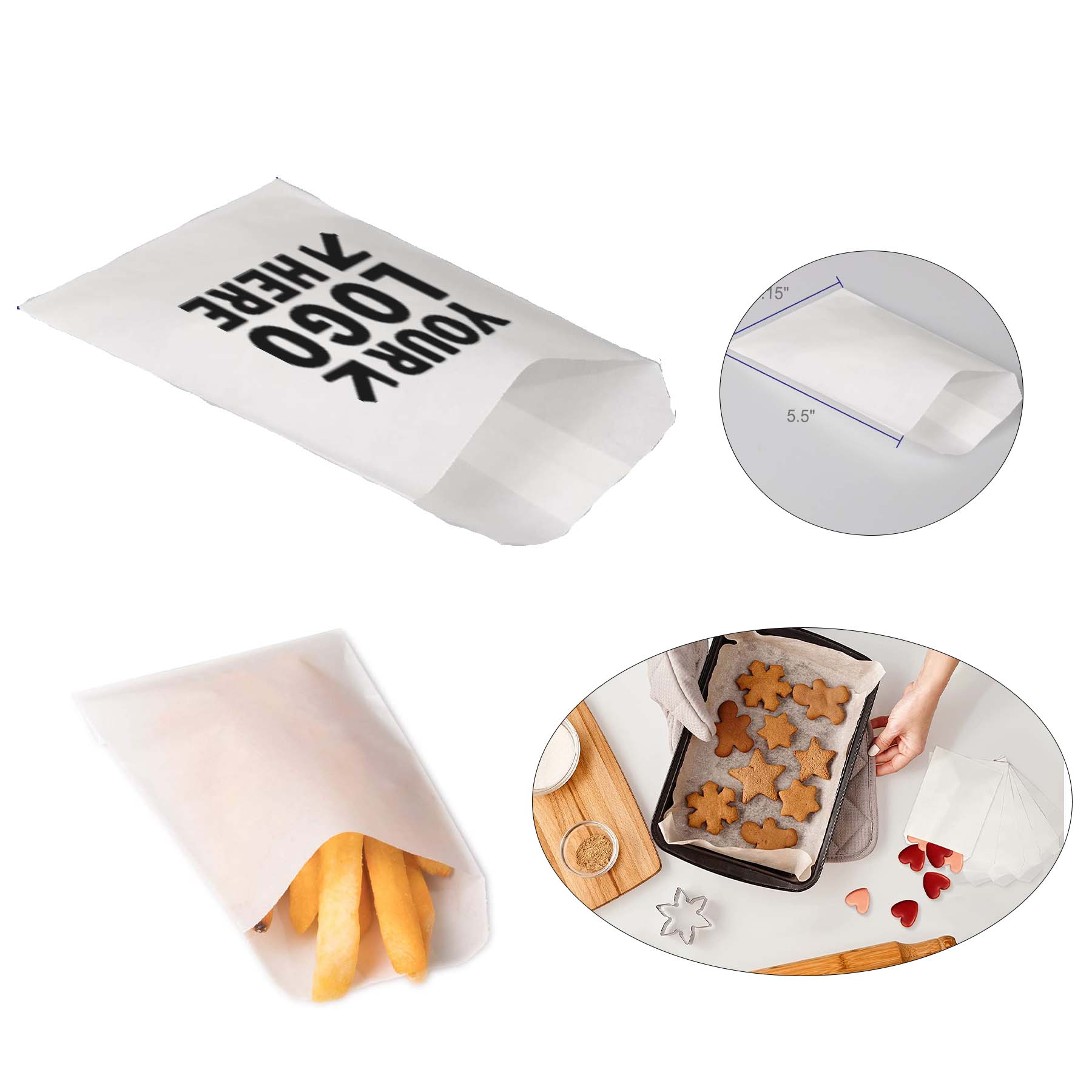 3.15 x 5.5 Inches, Glassine Waxed Paper Bags 2