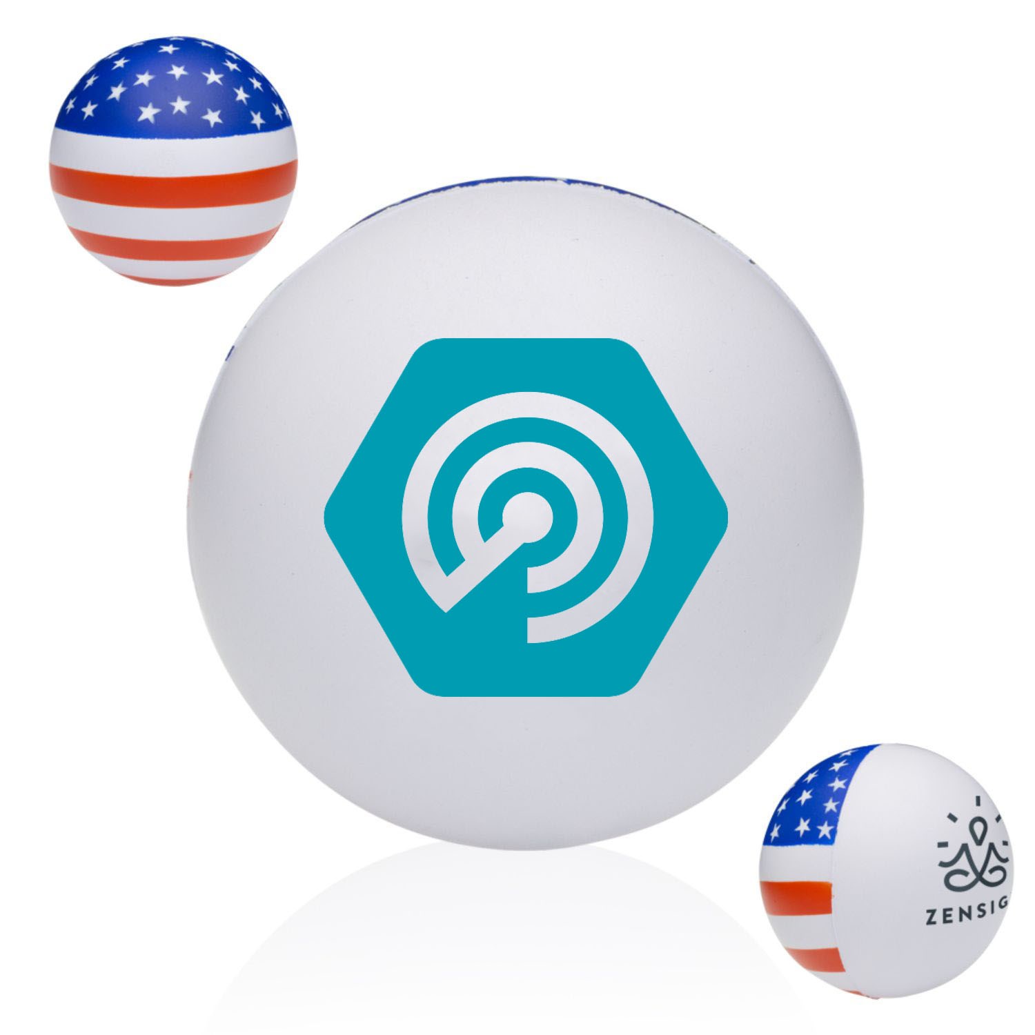 American Flag Stress Balls w/ Custom Logo Stress Reliever Balls 2