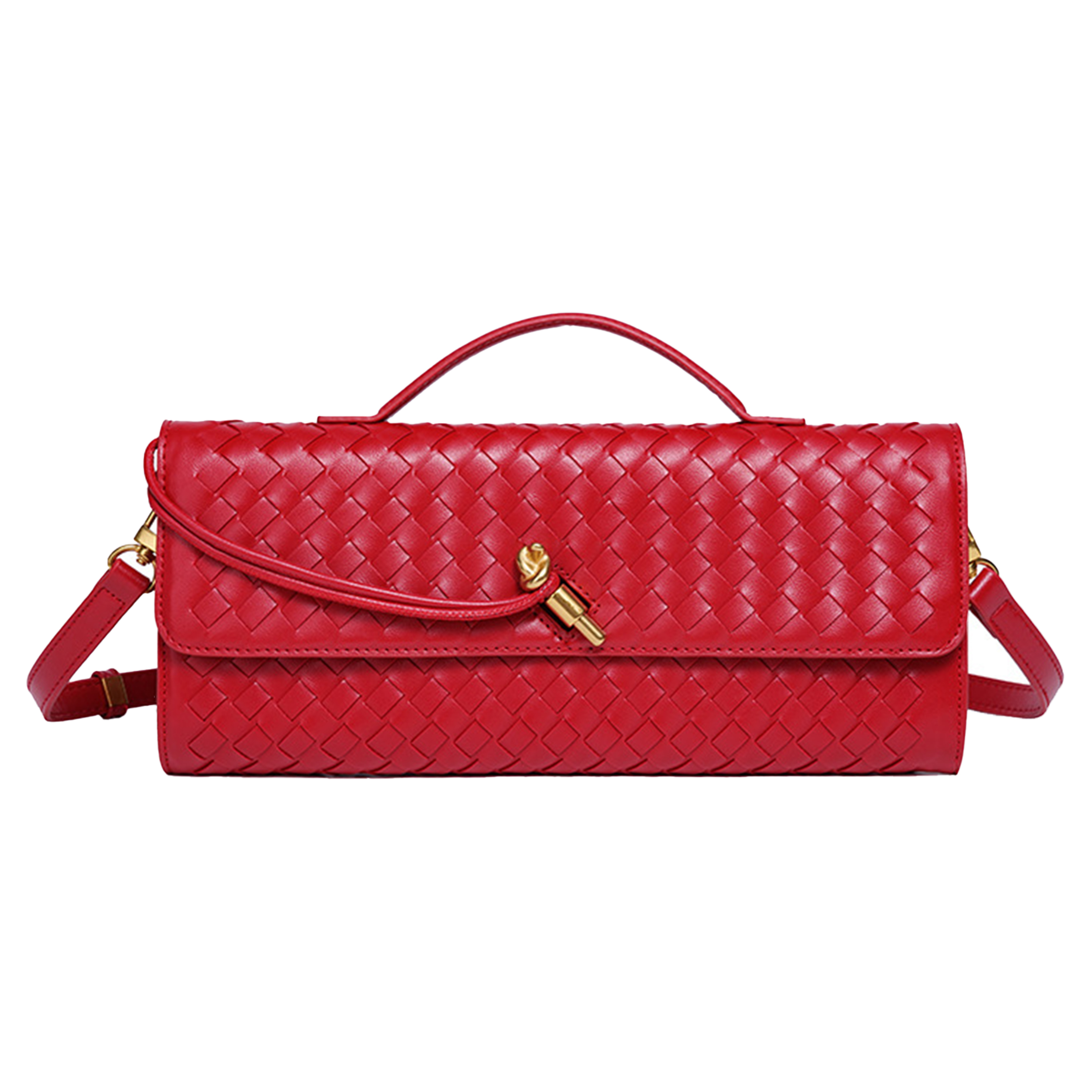 Pu Fashion Woven Hand-Held Diagonal Cross Bag 14