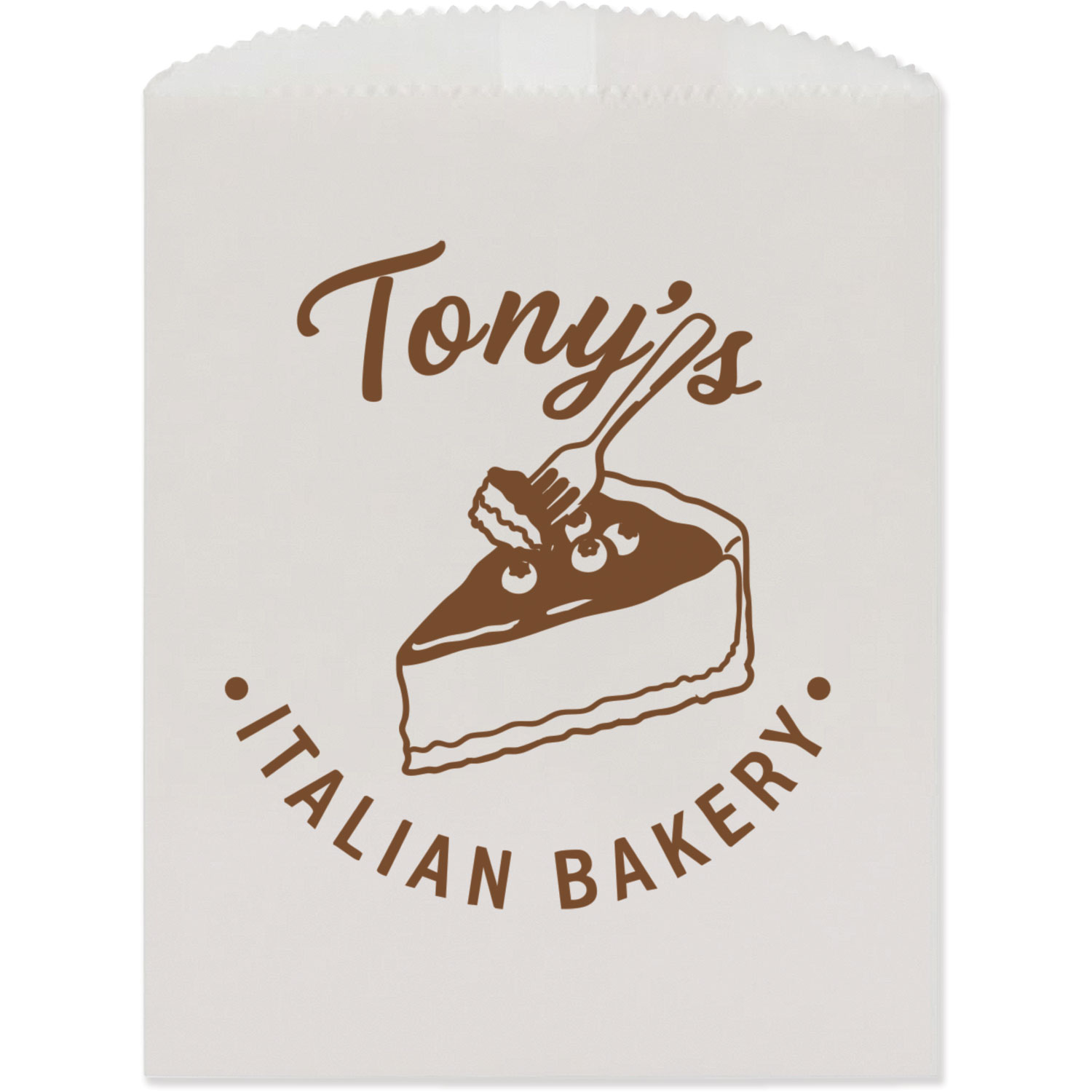 White Candy, Cookie and Gourmet Bag - 5-3/4" x 7-1/2" 1