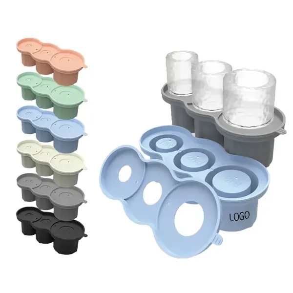 Silicone Cup-Shaped Ice Tray with Lid 2
