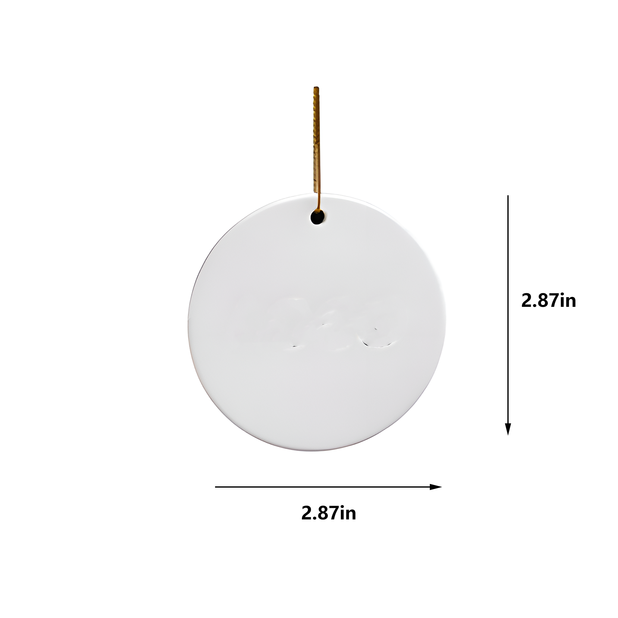 2.78"Christmas Ceramic Pendant 1