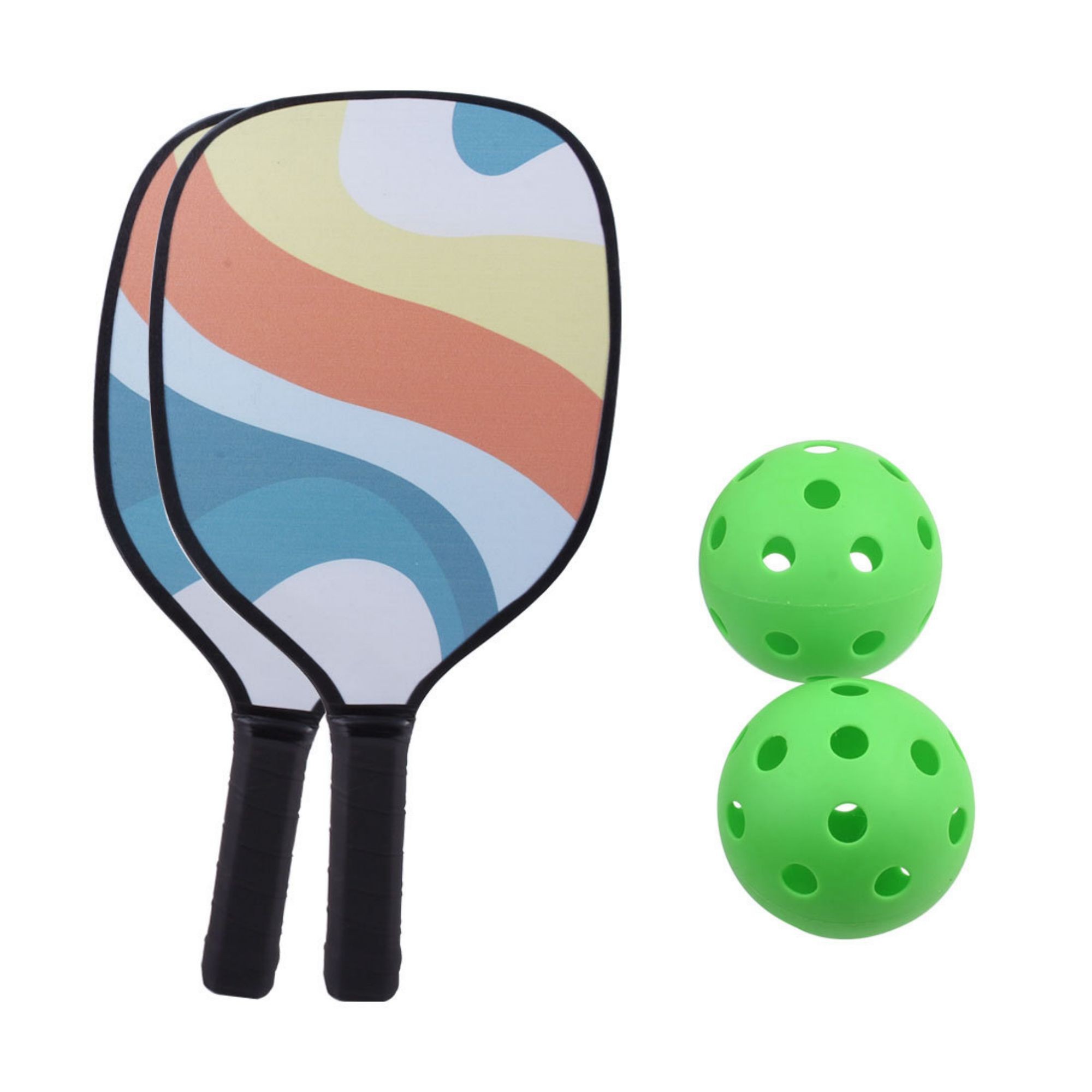 2 Pickleball Paddles and 4 Balls Set with Carry Bag 2