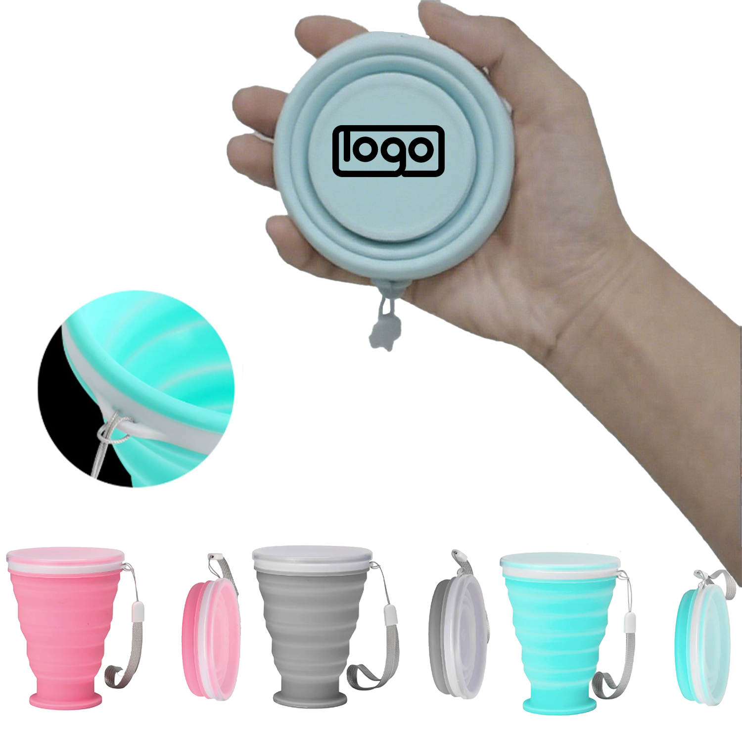 10oz Silicone Collapsible Travel Cup 5