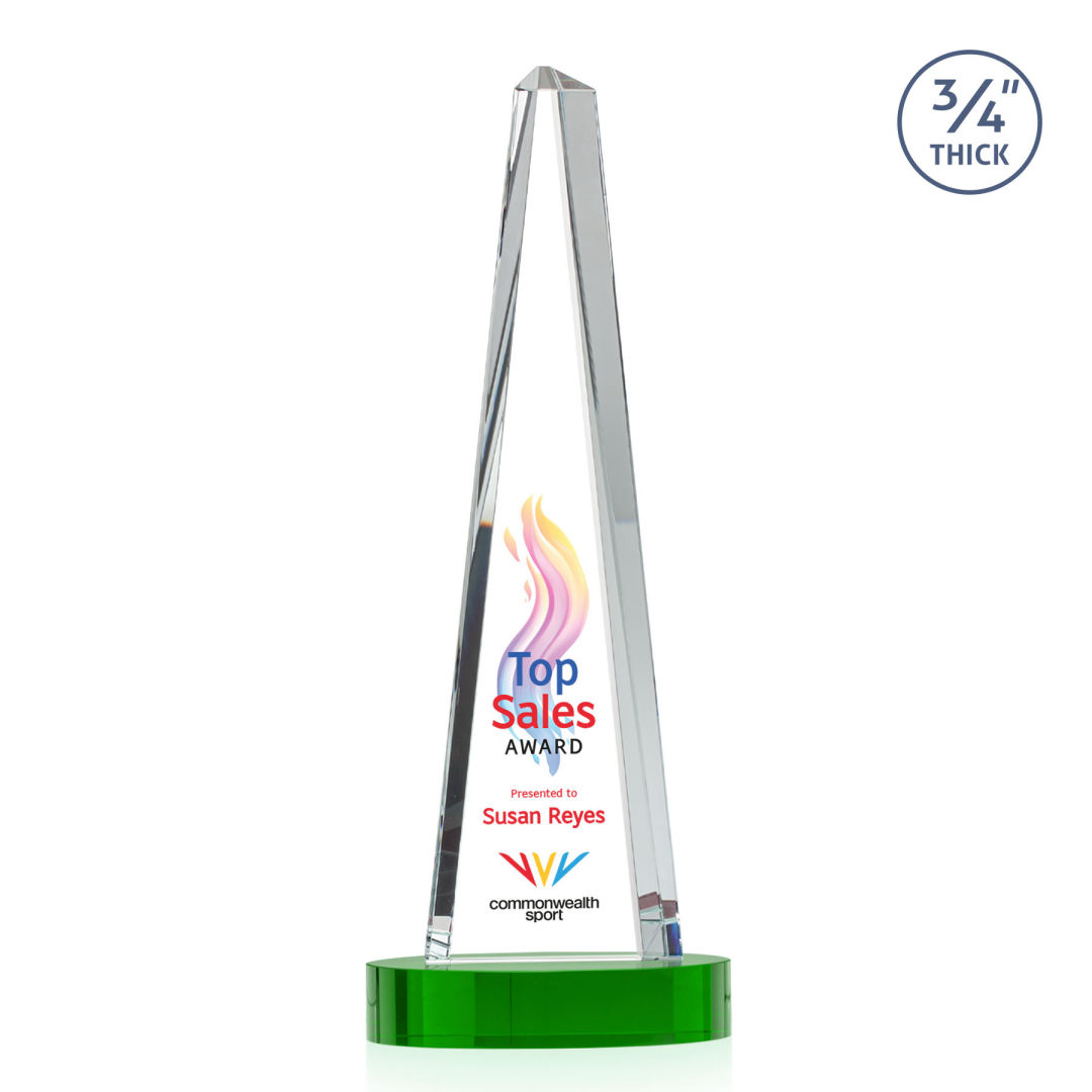 Majestic Tower VividPrint™ Award on Alberton Base - Green 2