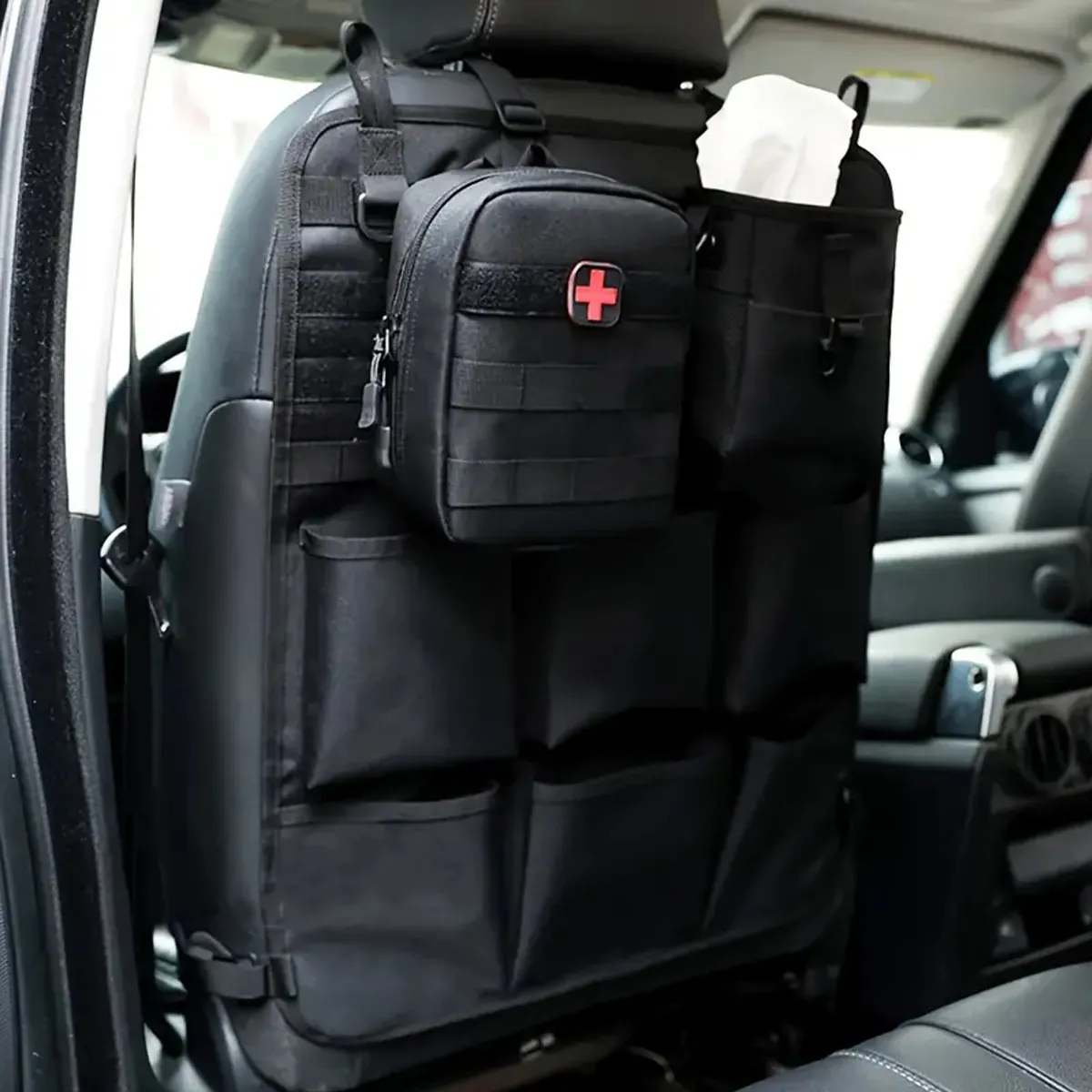 Tactical Car Seat Back Organizer Cover Protector 2