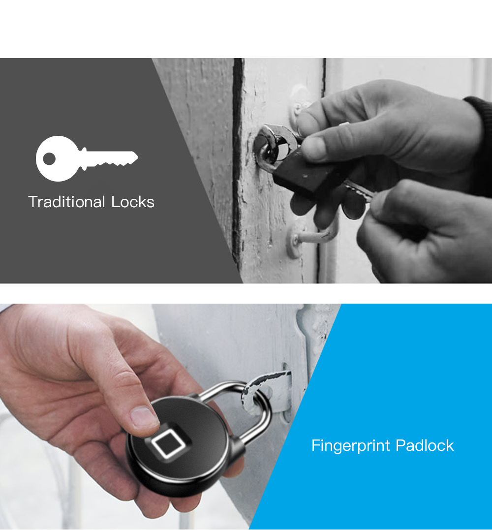 Smart Keyless Padlock w/ USB Rechargeable 10
