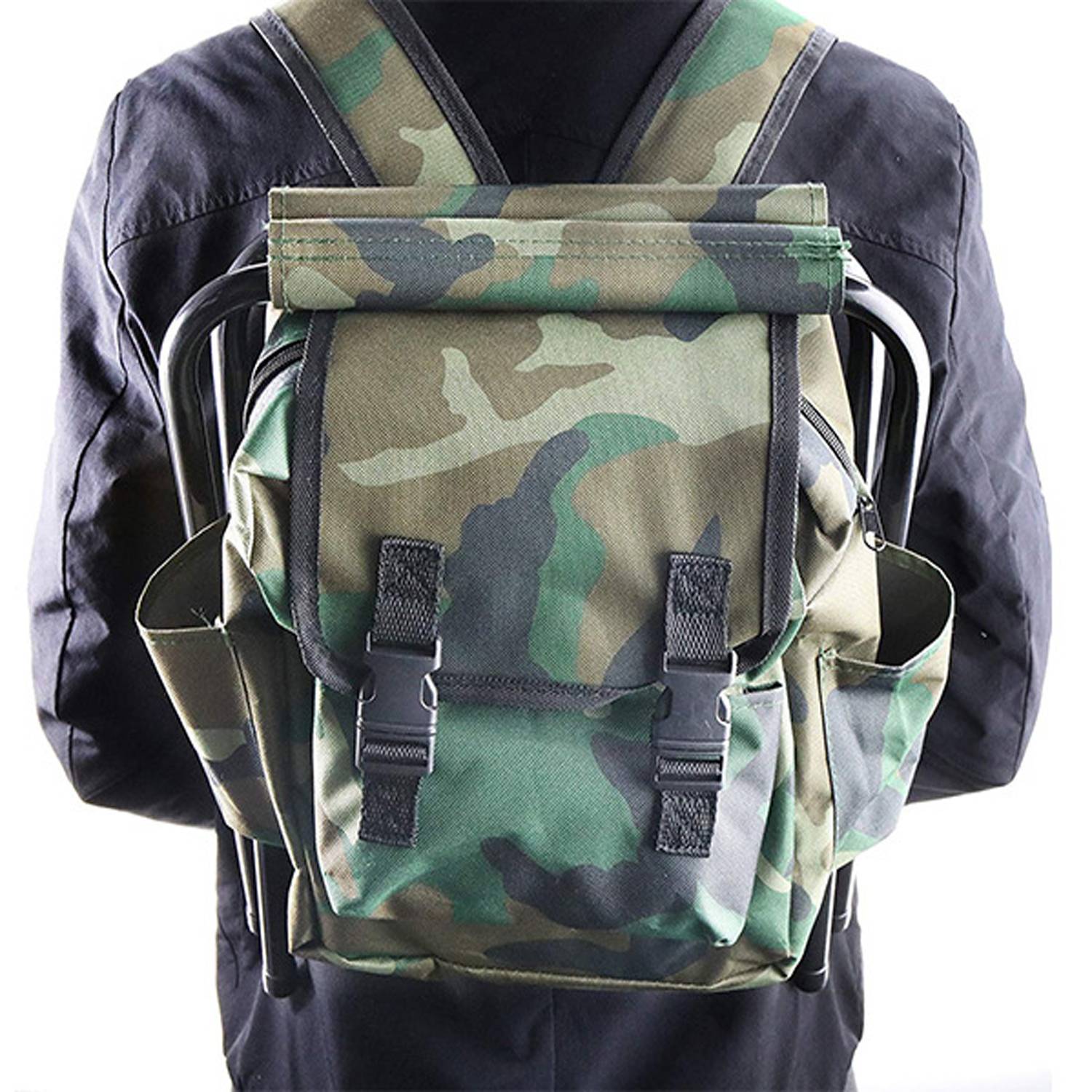 2-in-1 Outdoor Foldable Backpack w/ Chair 3