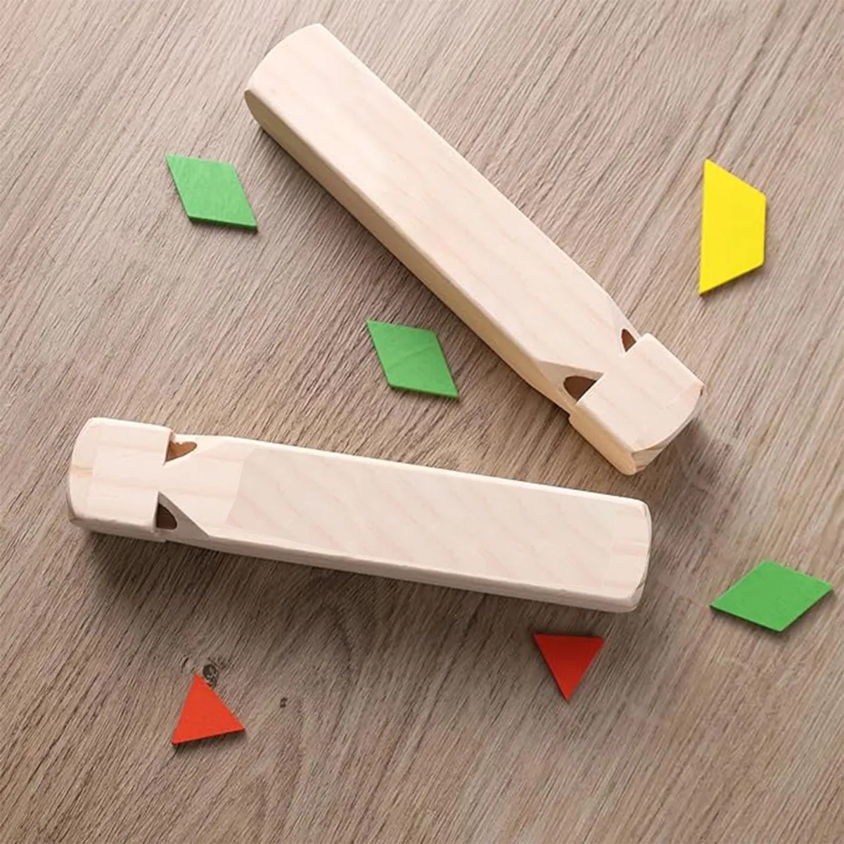 Party Cheering Prop Educational Wood Train Whistle 2