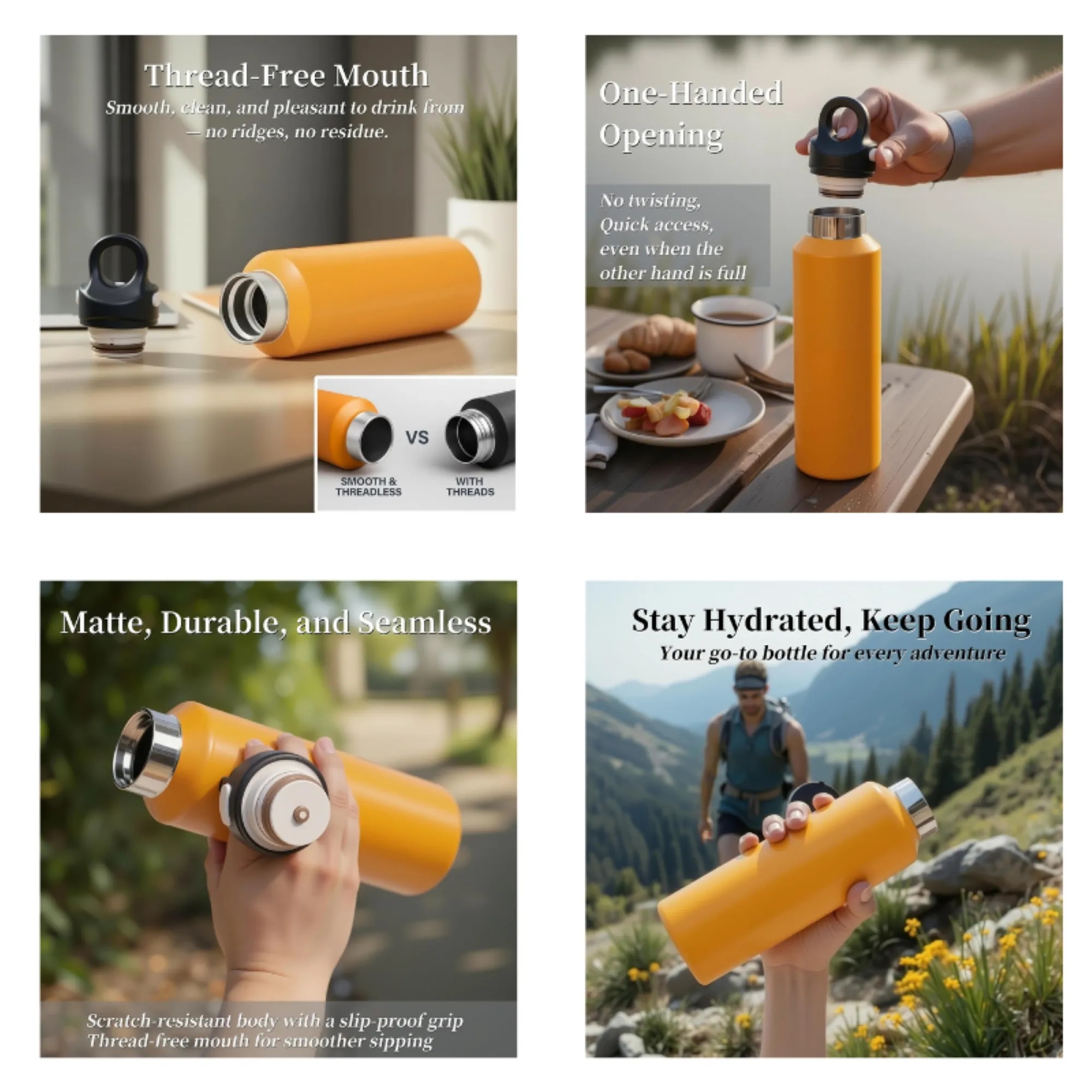 Open-lid Stainless Steel Insulated Cup Free Shipping 4
