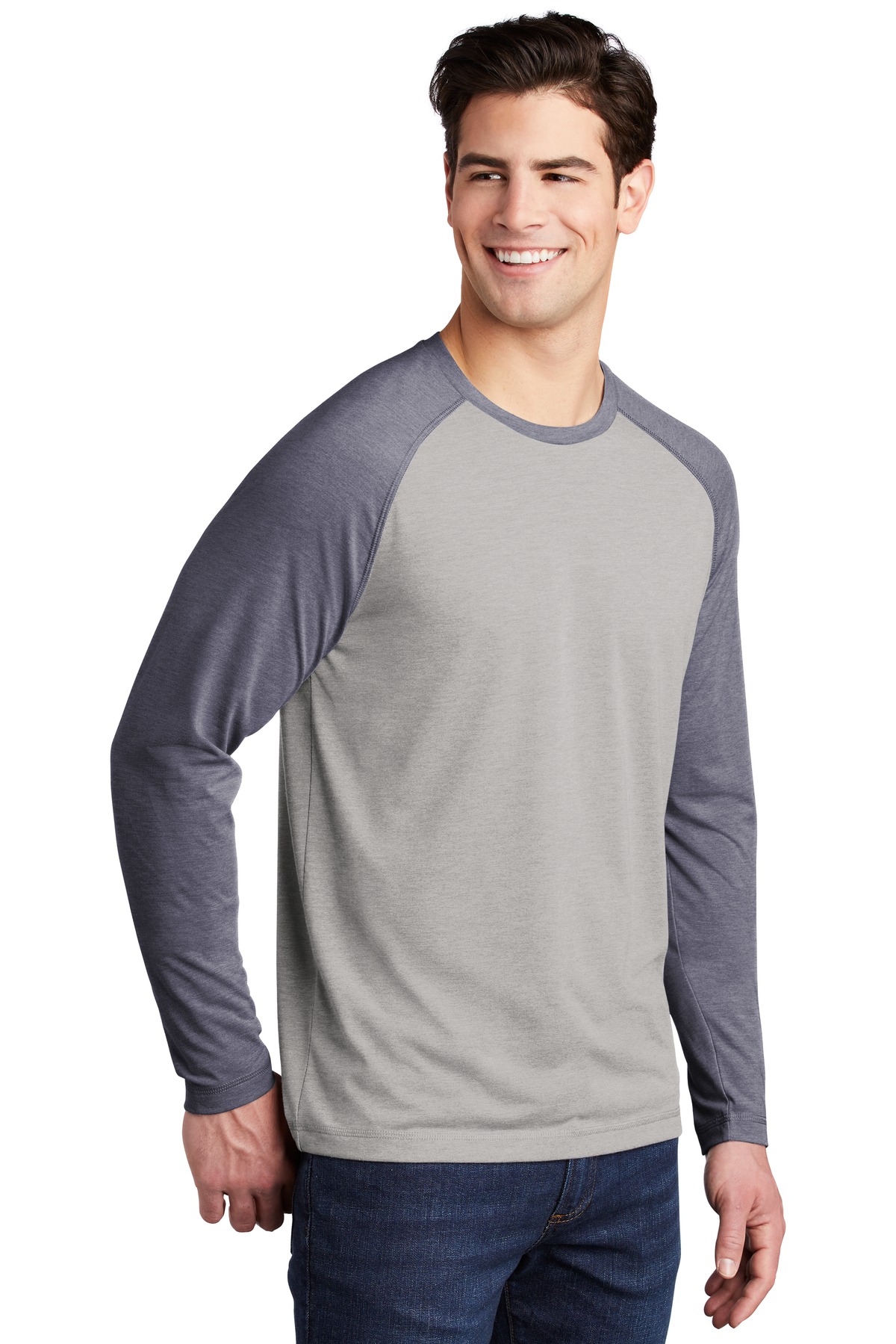 Sport-Tek® PosiCharge Long Sleeve Tri-Blend Wicking Raglan Tee 4