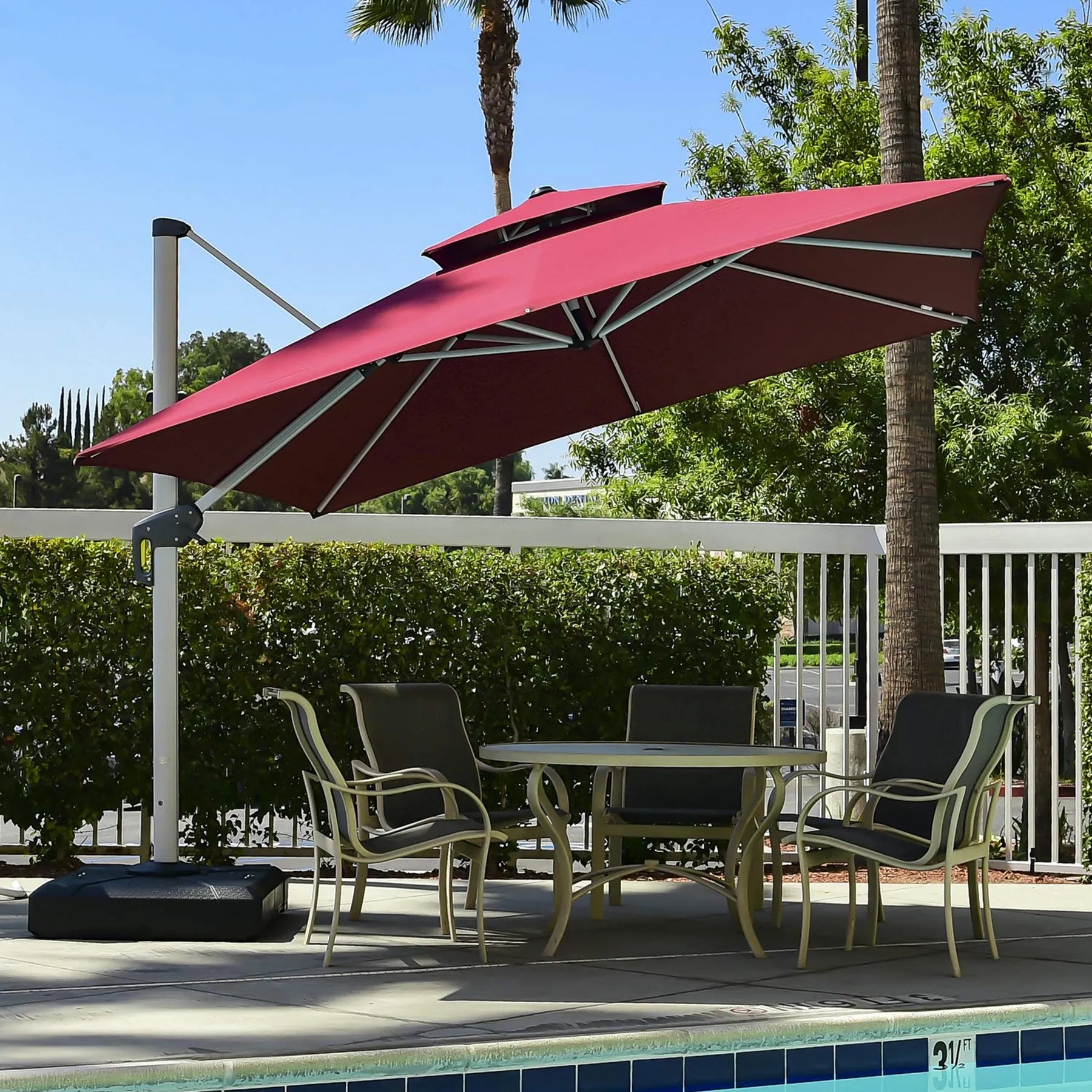 Double Top Garden Umbrella 2