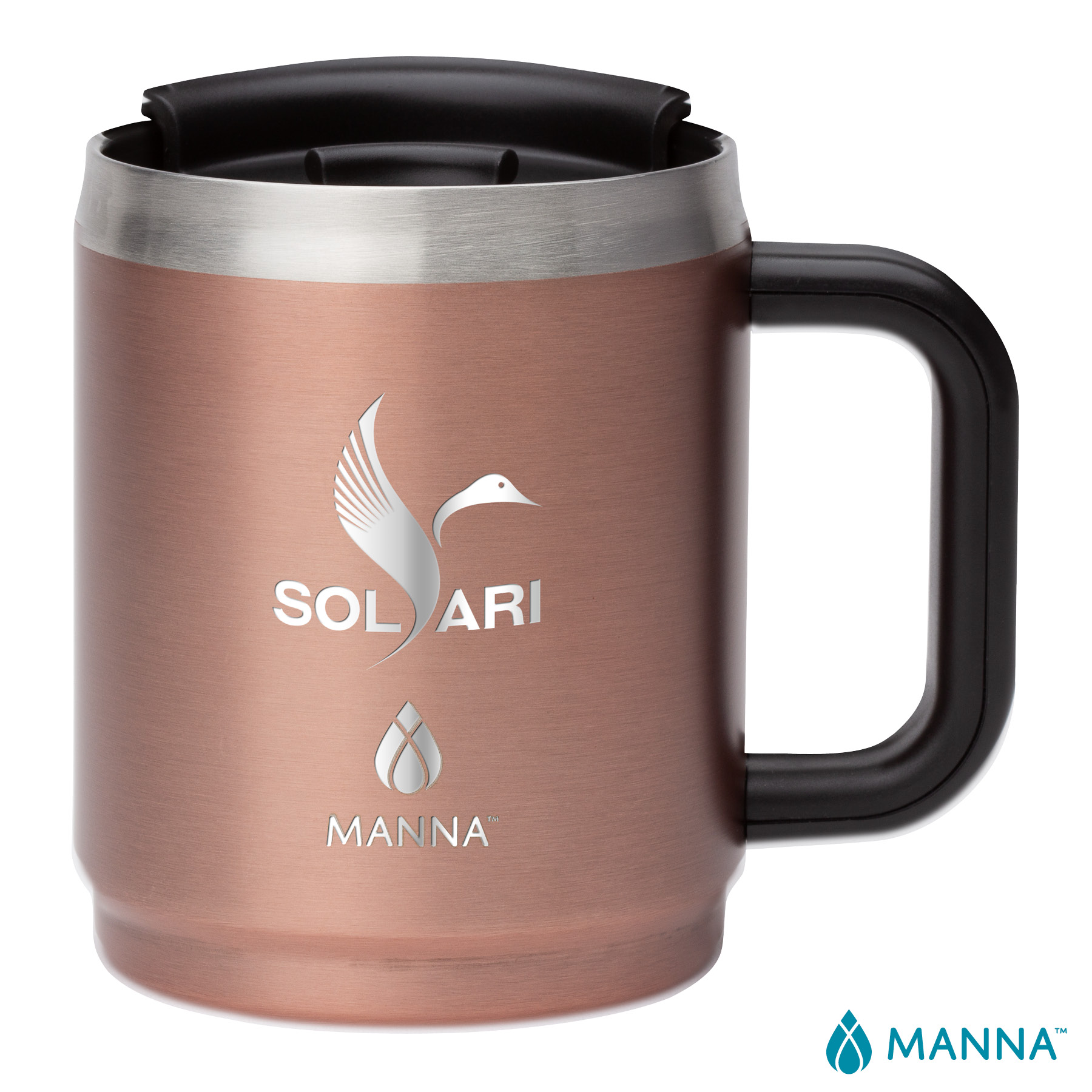 Manna™ 14 oz. Boulder Stainless Steel Camping Mug w/ Handle 2