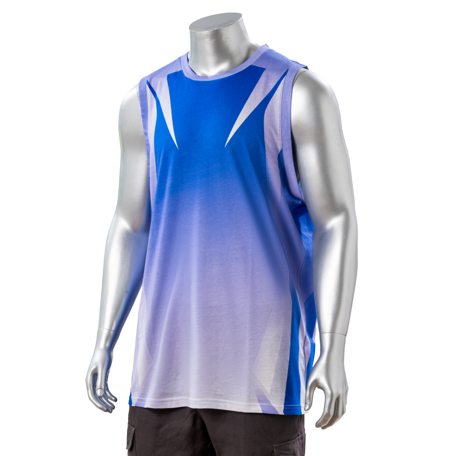 100% Cotton Full Color Reactive Digital Print Men's Tank Top - 5.3 oz 1