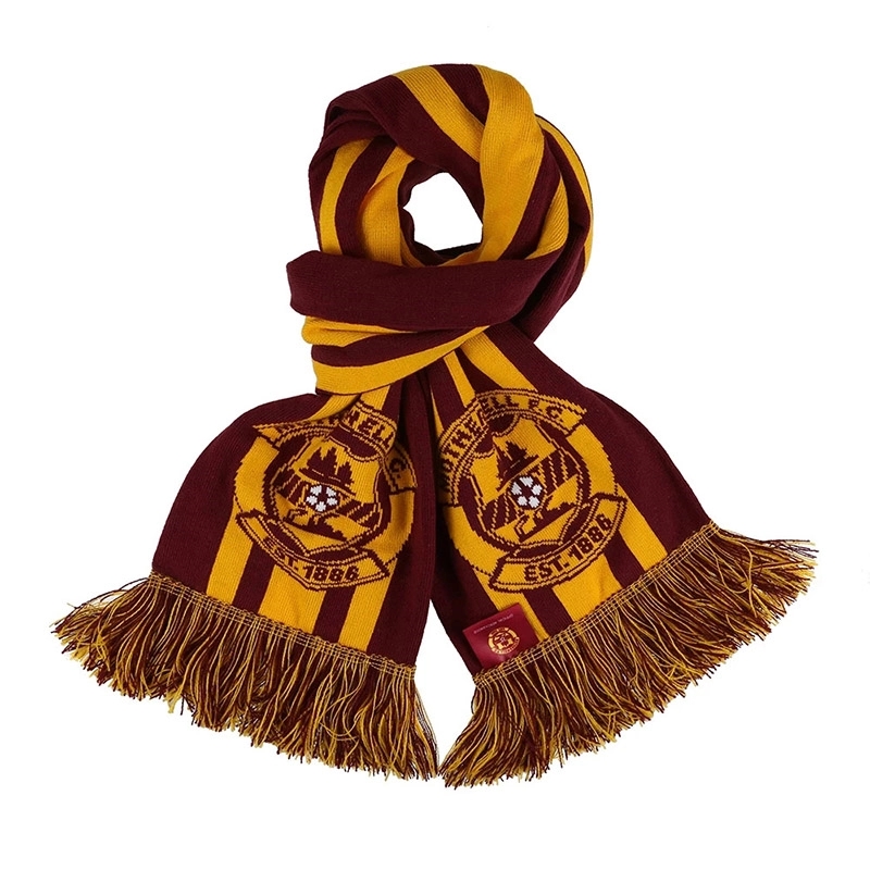 High Quality Knitted Jacquard scarf with Tassels 4