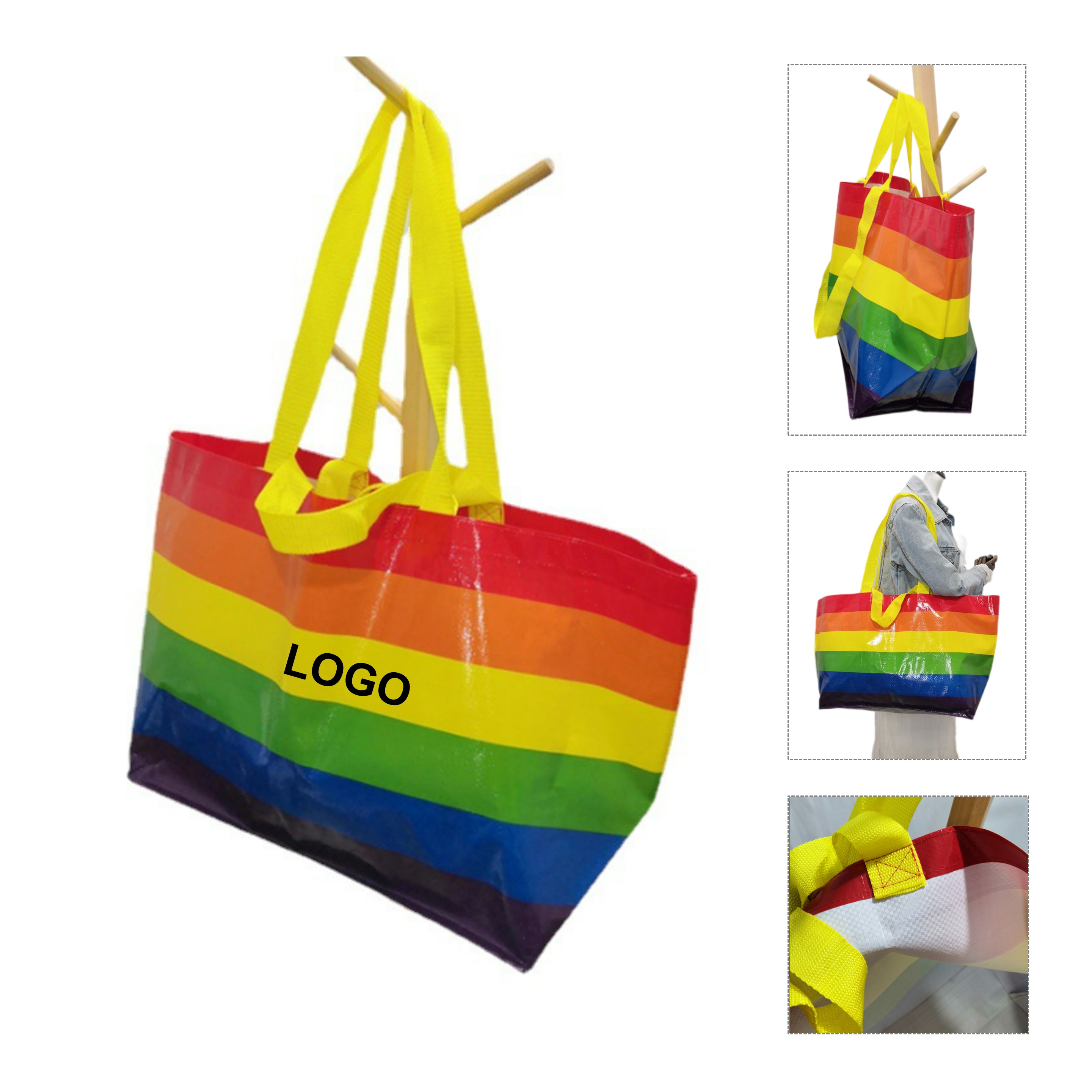 Rainbow Shopping Bag (direct import) 3