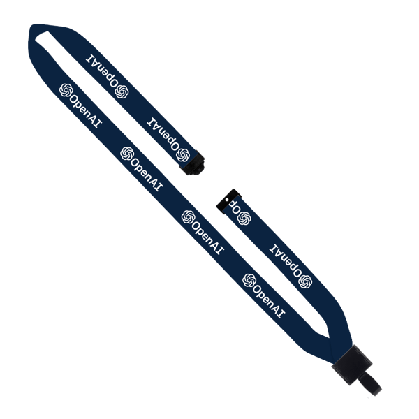 3/4" Polyester Lanyard with Non-Swivel Plastic Hook 14