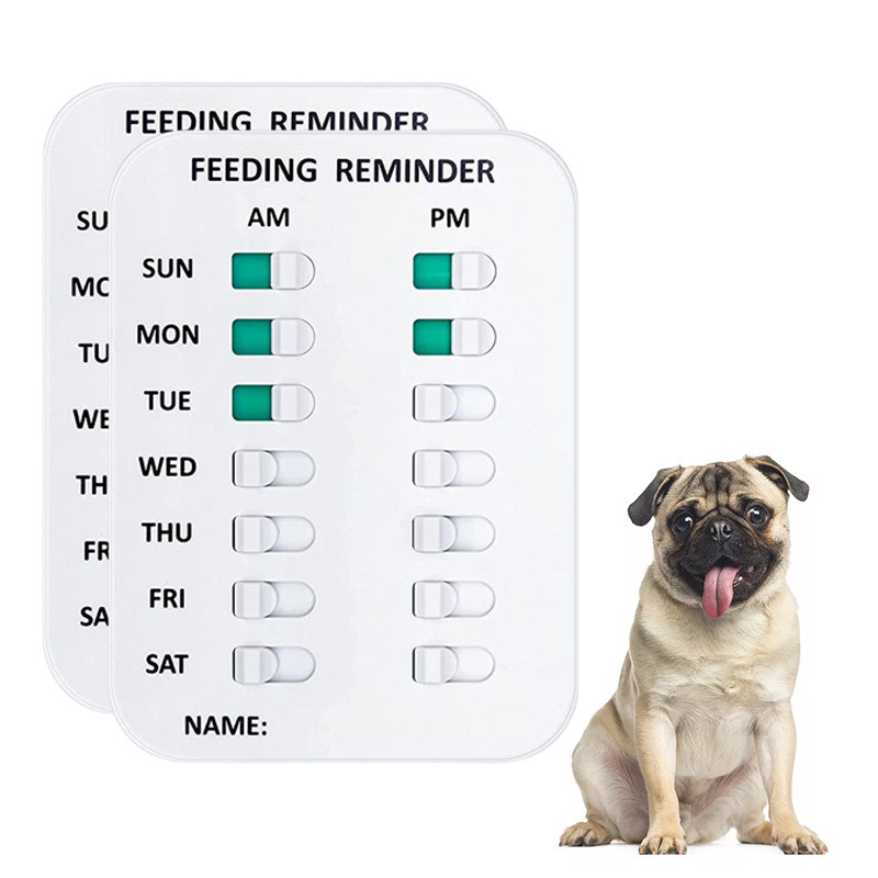 Pet Dog Feeding Reminder Twice a Day with Magnet 3