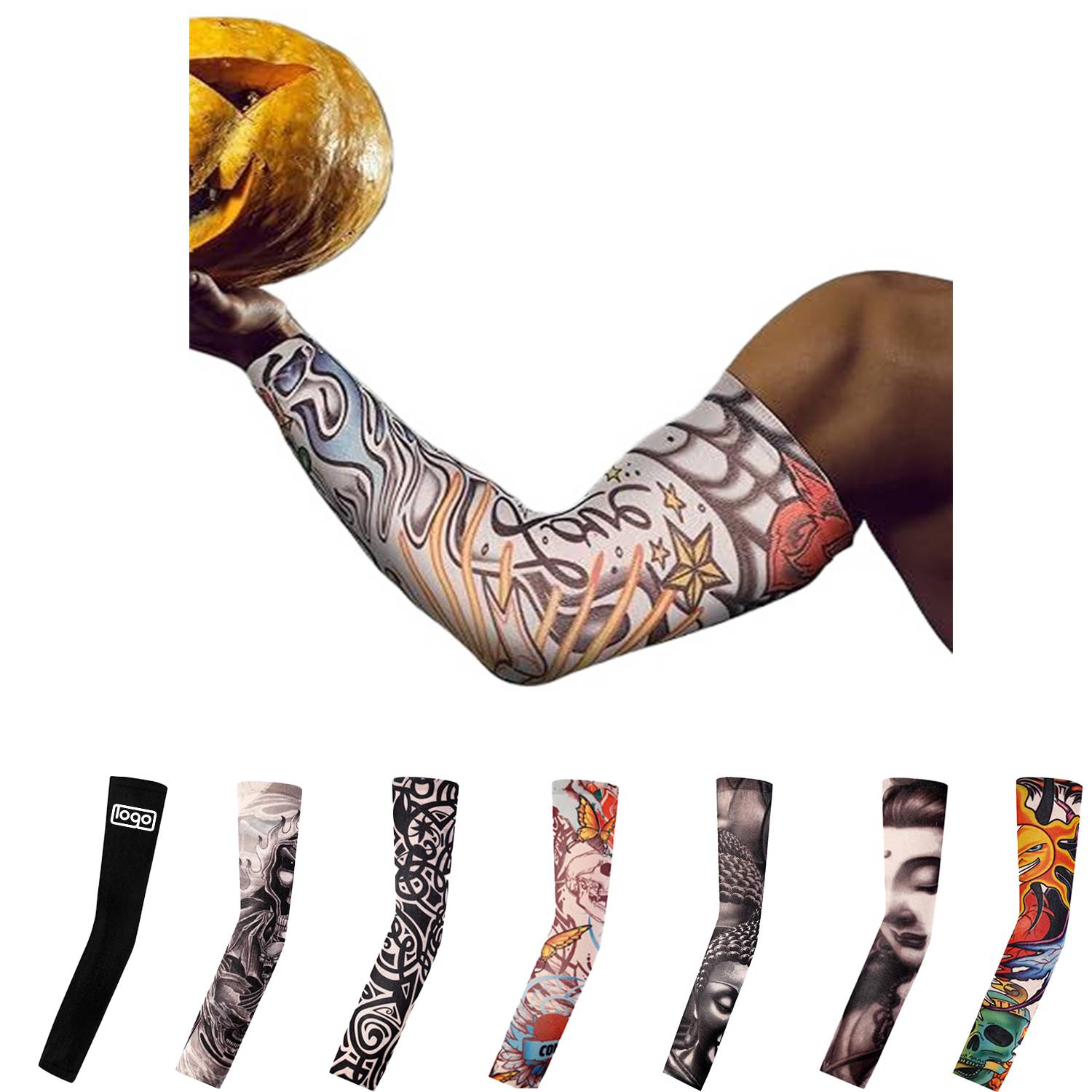 Elastic Polyester Sun Protection Cooling Arm Sleeves 3
