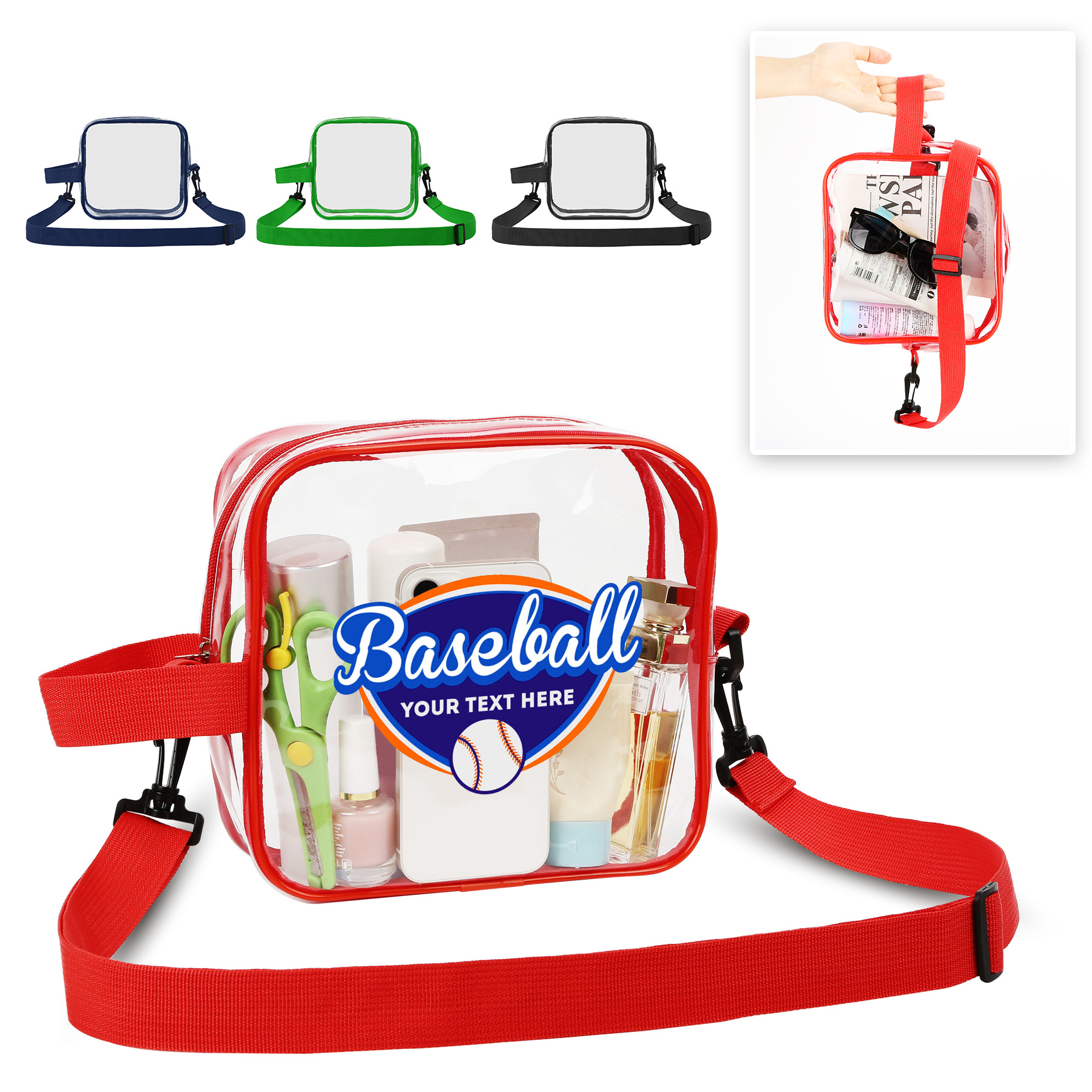 Clear PVC Crossbody Sports Pack 7
