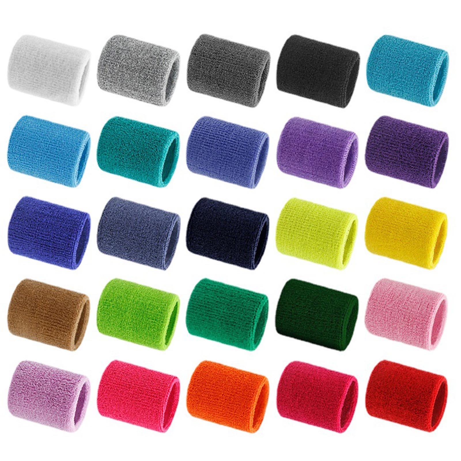Colroful Sports Wristbands Cotton Wrist Sweatbands 2
