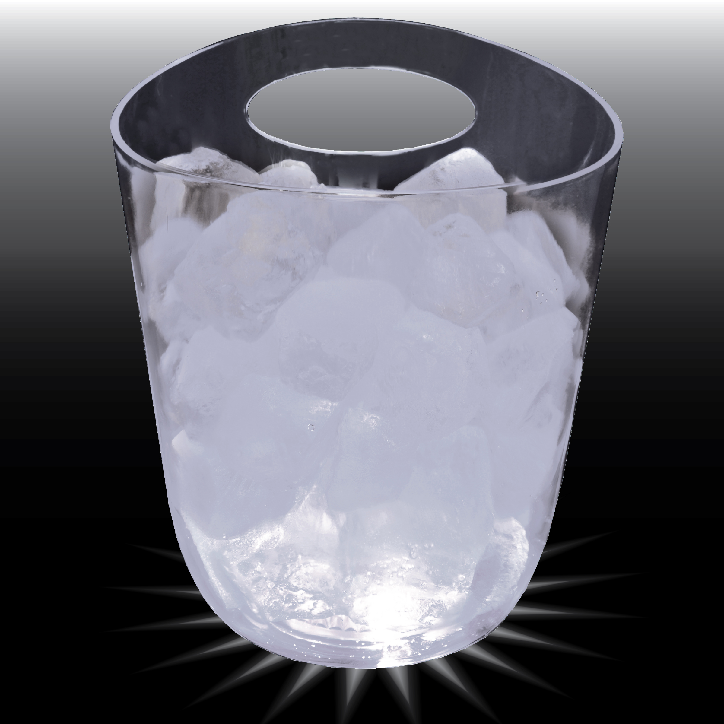 125oz Lites Up Plastic Champagne Ice Bucket with Handle 9