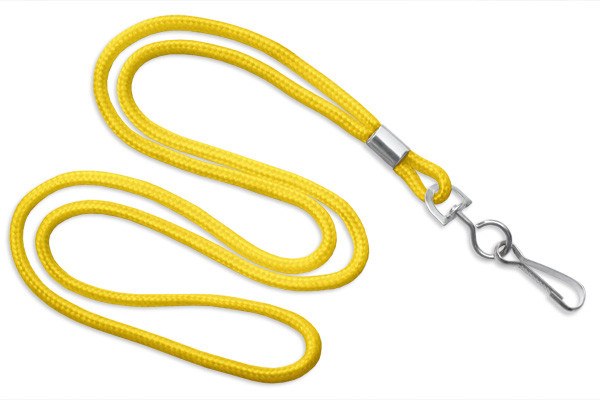 1/8" Blank Lanyard w/Swivel Hook (Yellow) 1