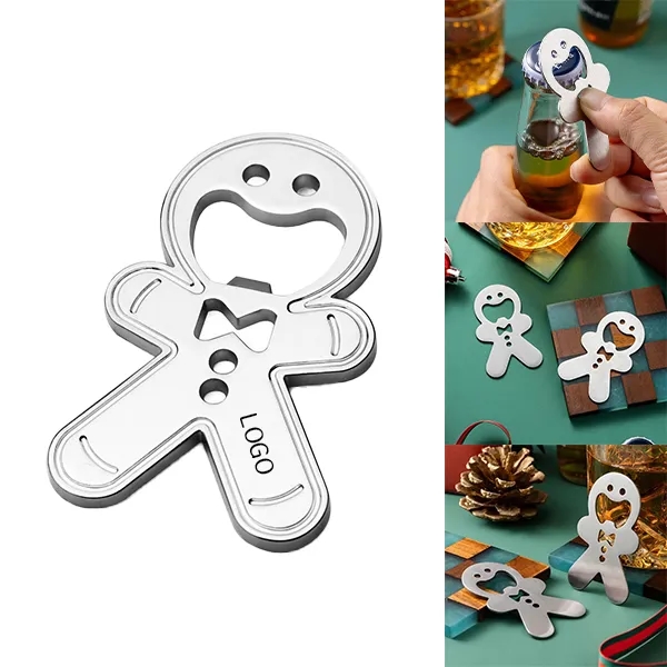 Gingerbread Man Bottle Opener Stainless Steel Kitchen Tool 3