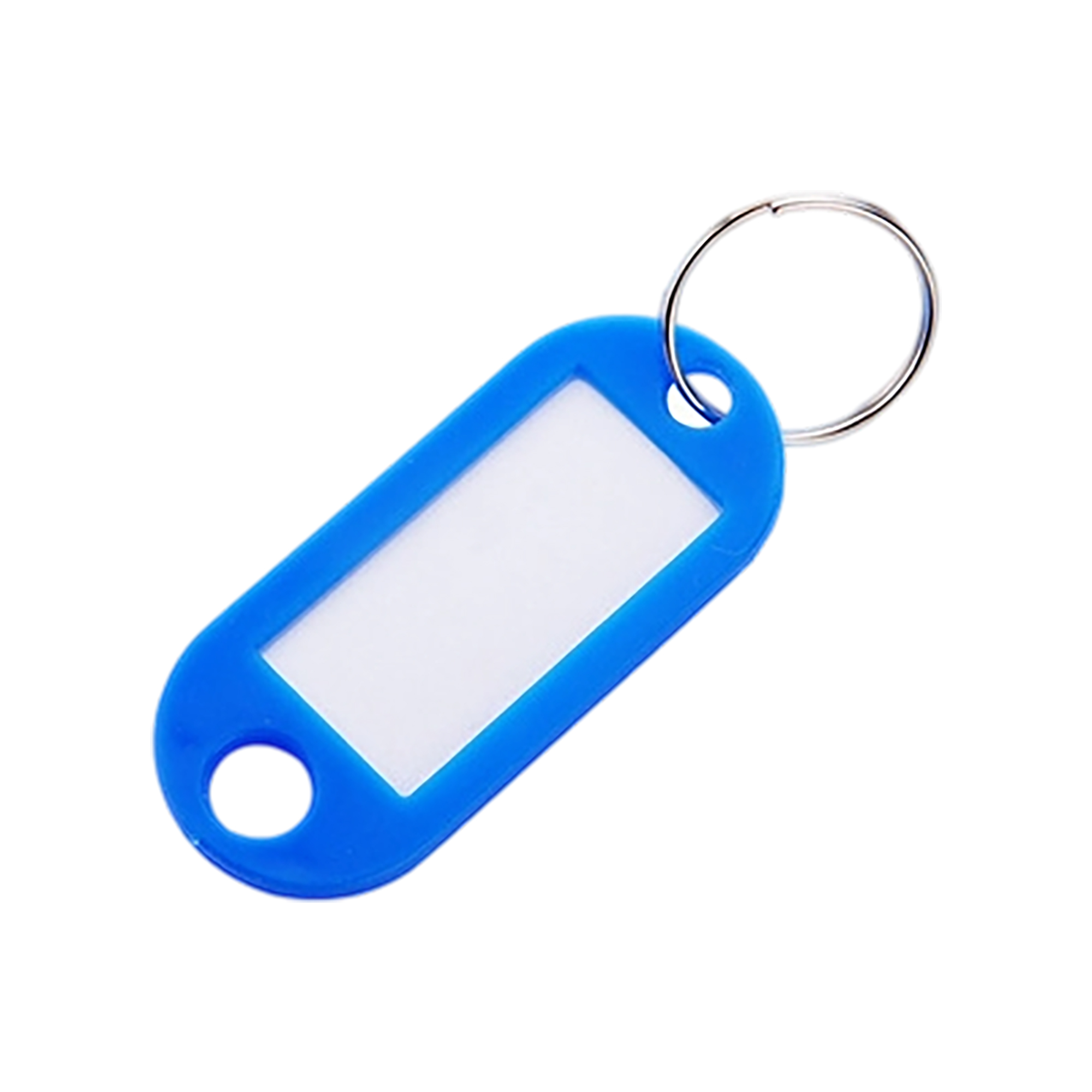 Plastic Keychain Label Holder With Writable Insert 2" Length 9