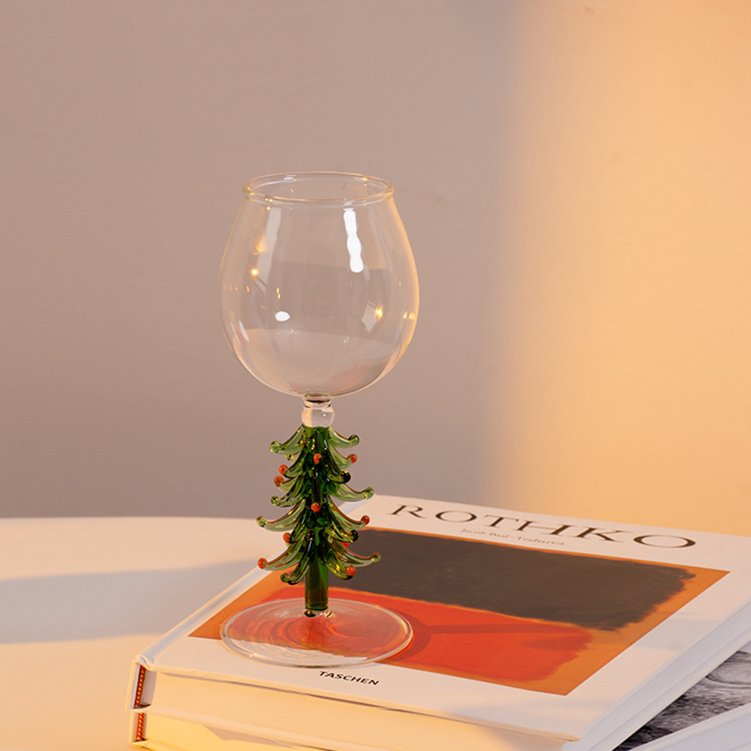 Christmas Tree Figure Inside Wine Glasses Cup 5