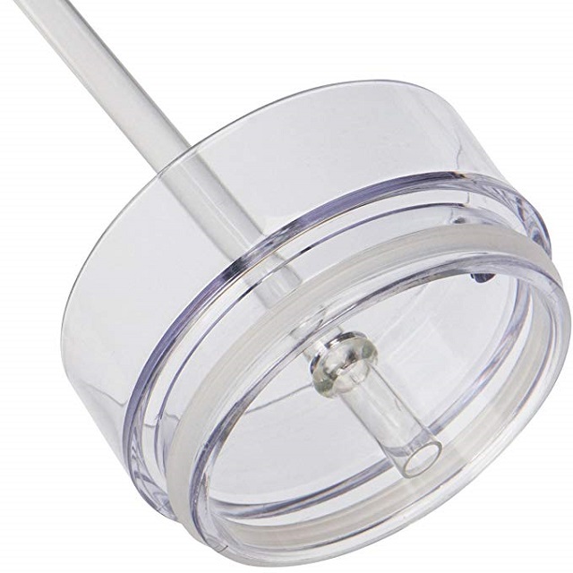 Double Wall Acrylic Tumbler w/ Lid & Straw 16 oz 5