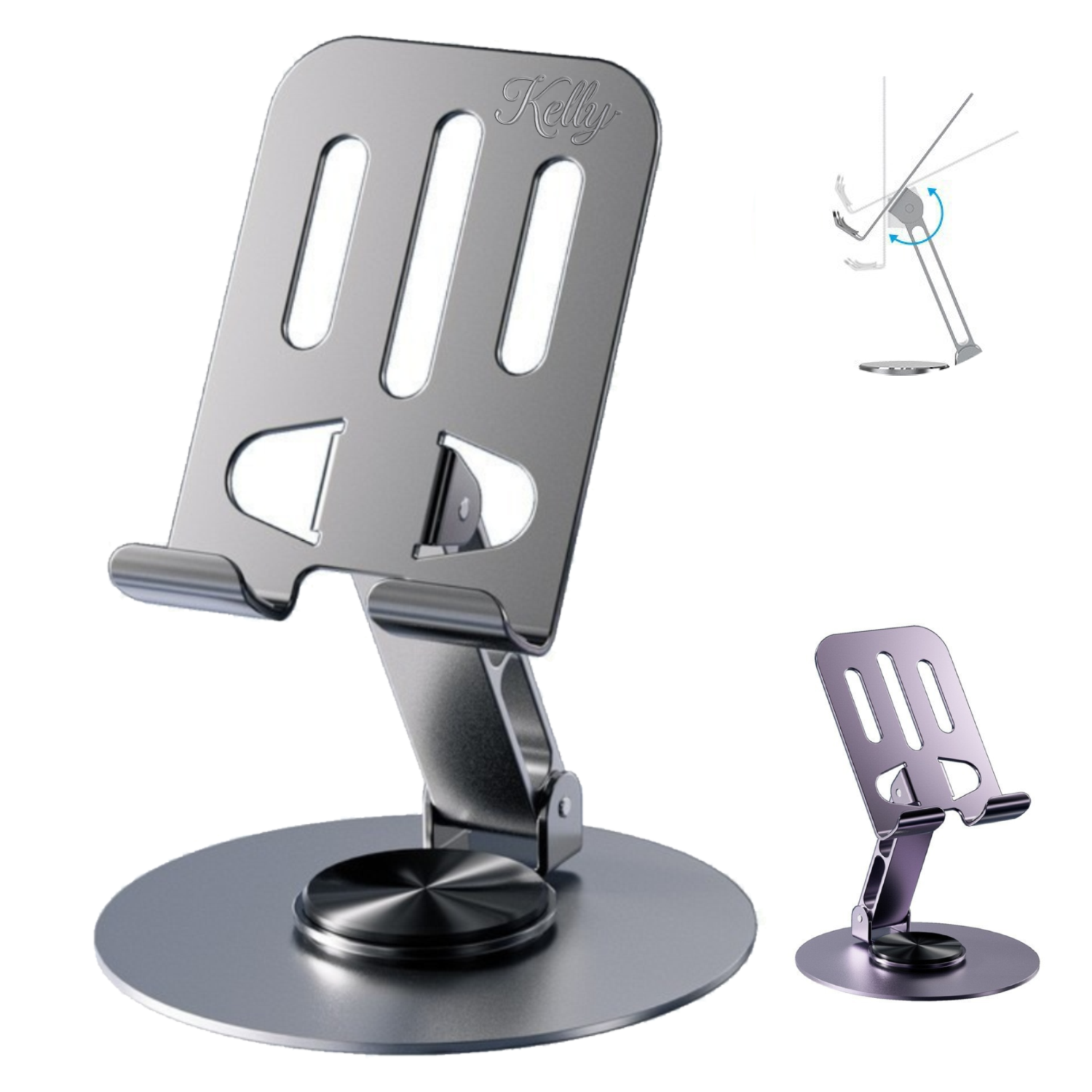 Metal Rotatable Desktop Phone Stand 2