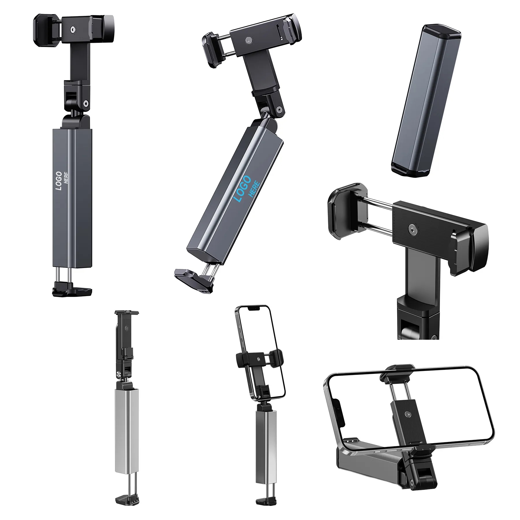 Foldable Phone Holder With 360 Adjustable Joints 2