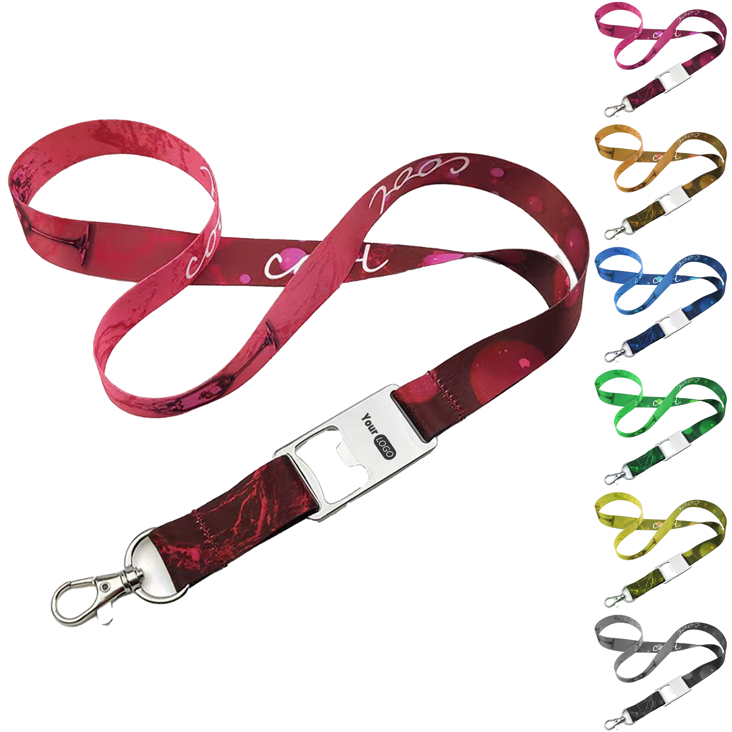Polyester Custom Lanyard With Bottle Opener 1