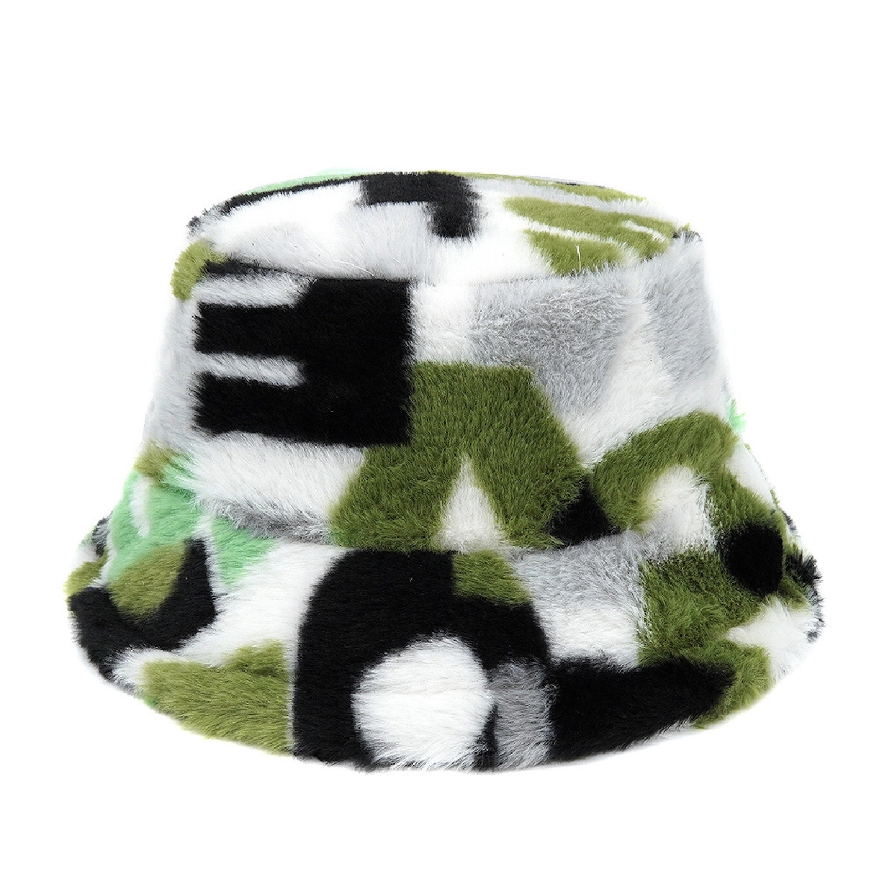 Color Block Fuzzy Bucket Hat 3